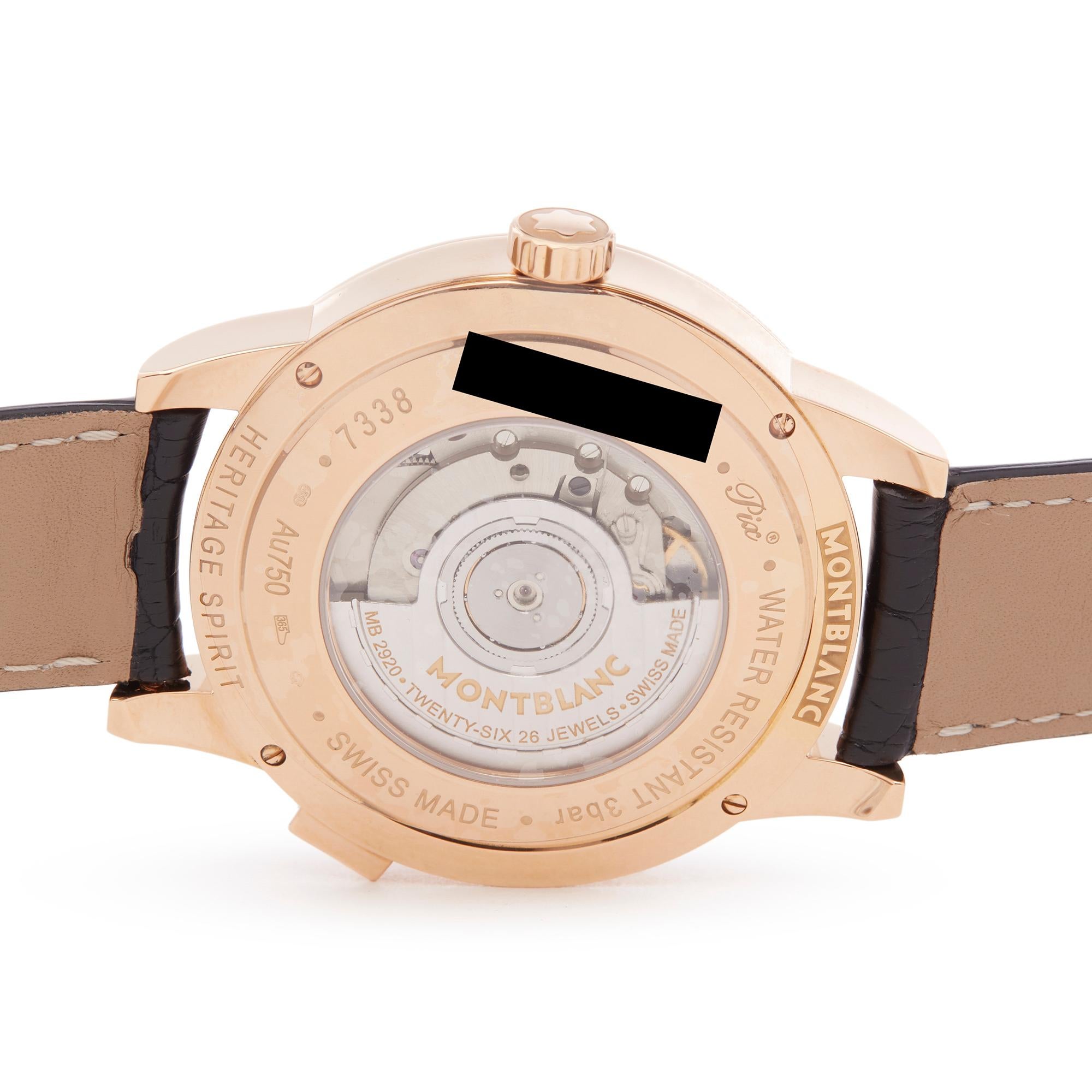 Montblanc Heritage Spirit Worldtimer 18 Karat Yellow Gold 112307 2