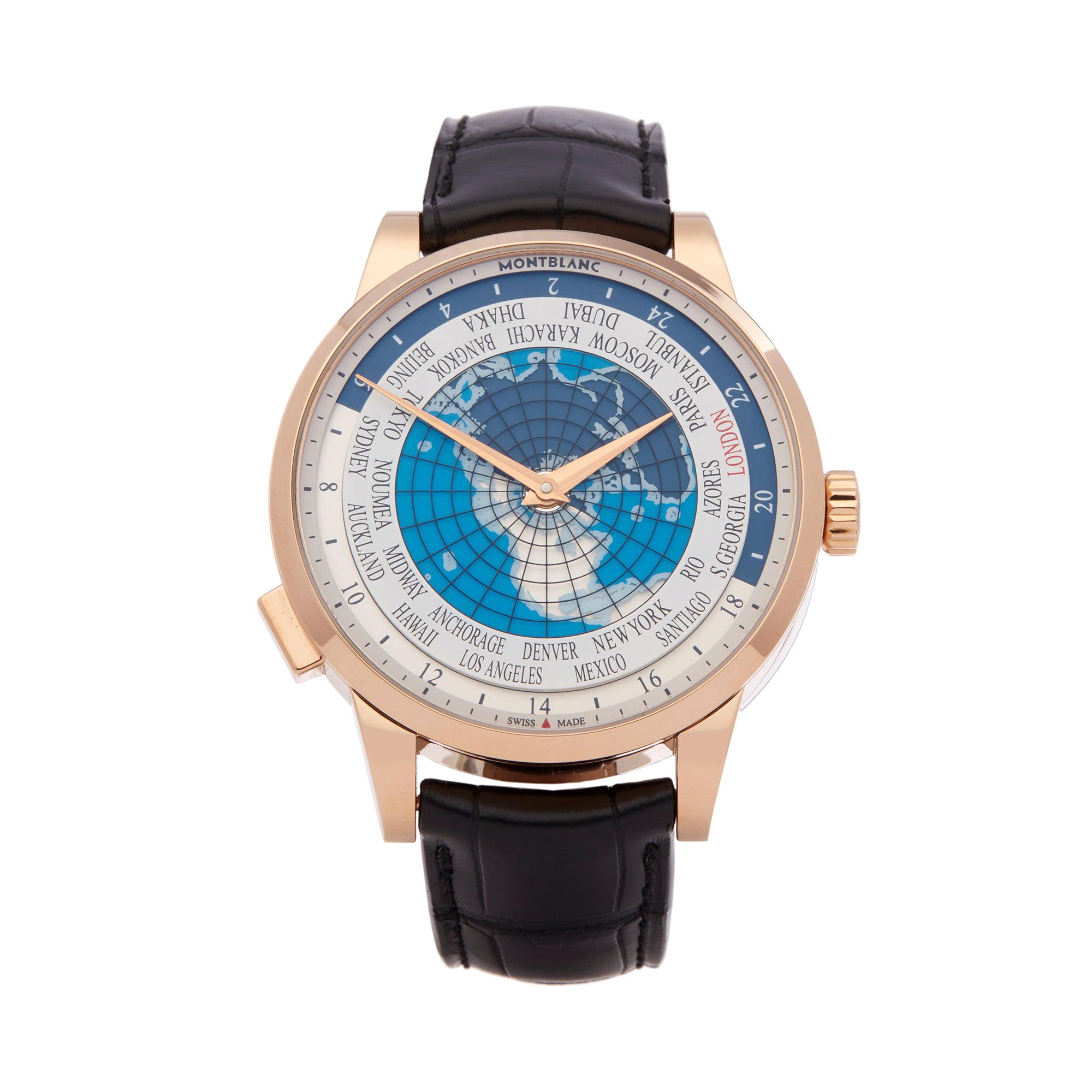 Montblanc Heritage Spirit Worldtimer 18 Karat Yellow Gold 112307
