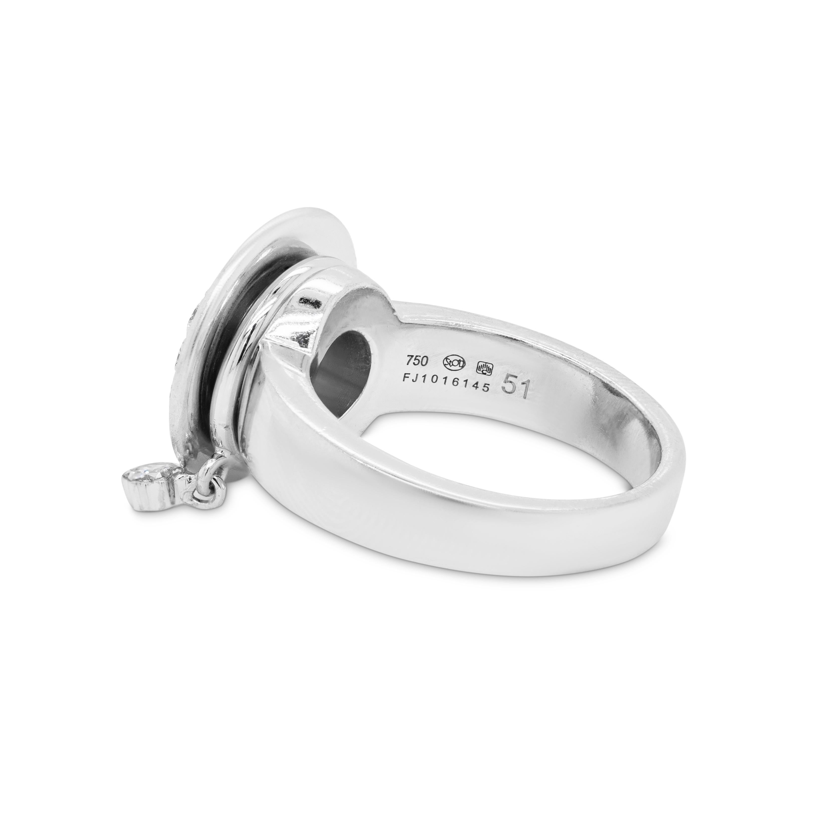 Montblanc 'La Dame Blanche' Diamant-Cluster-Kleidring aus 18 Karat Weißgold (Moderne) im Angebot