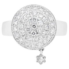  Montblanc 'La Dame Blanche' Diamond 18 Carat White Gold Cluster Dress Ring