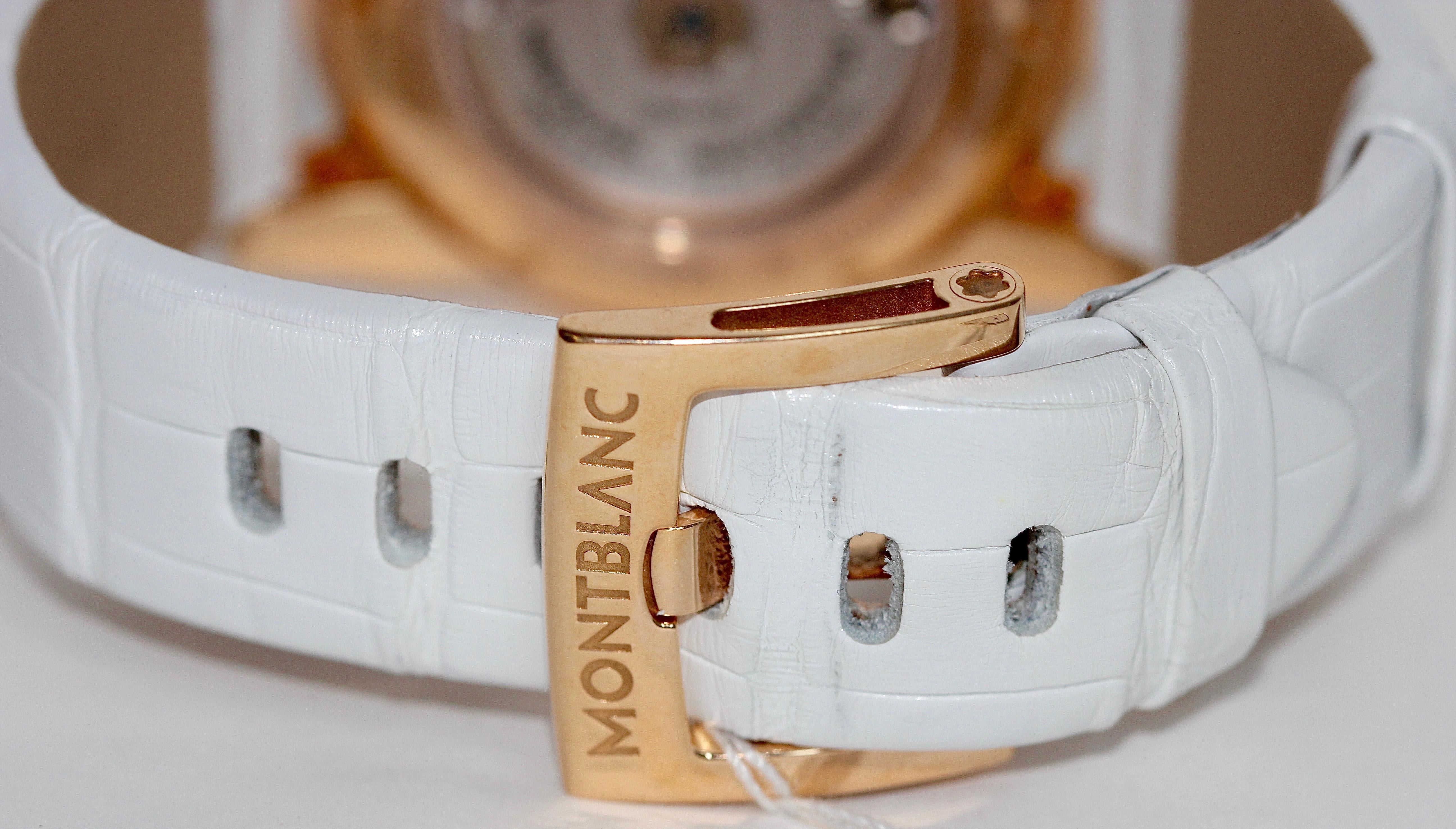 Modern Montblanc Ladies Rose Gold Chronograph Wristwatch