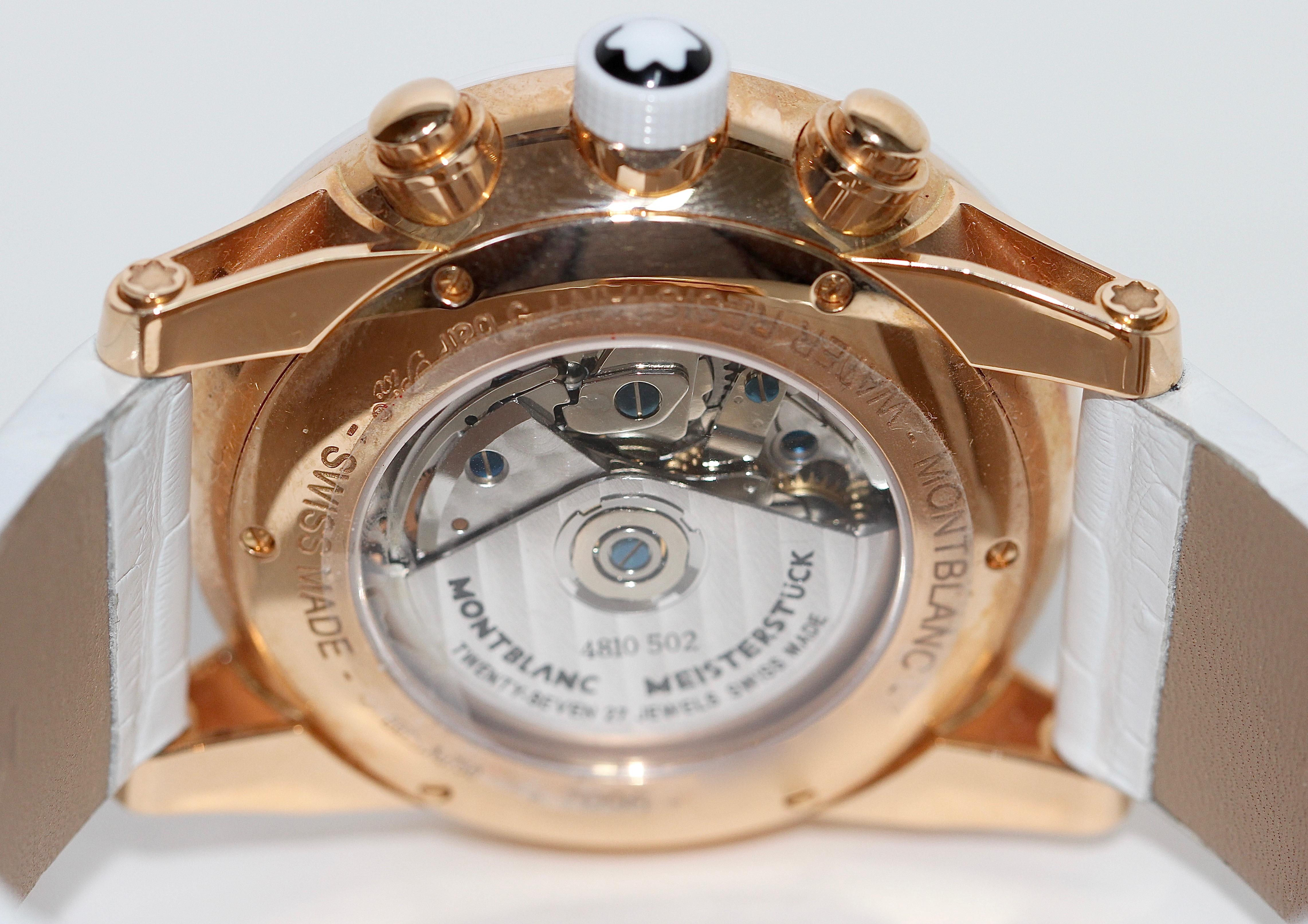 Women's Montblanc Ladies Rose Gold Chronograph Wristwatch