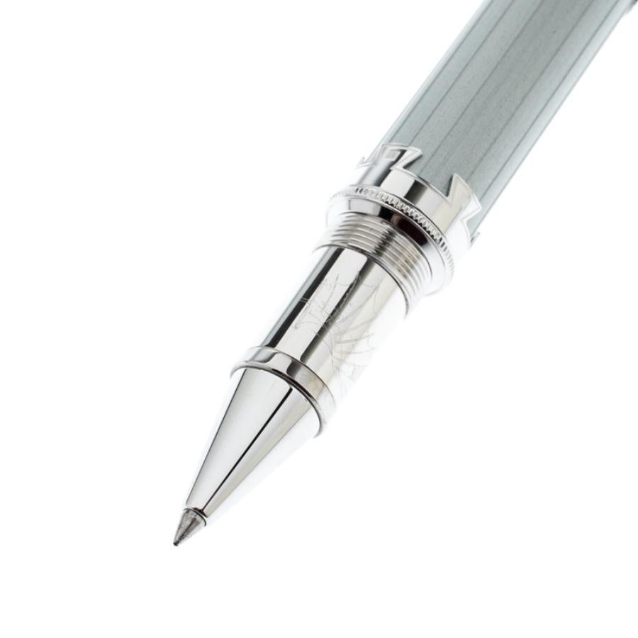 Designed by Montblanc, this pen is part of a limited Great Characters Leonardo Edition made to honour Leonardo da Vinci. Only 3000 pieces like this pen were made, this standing in as number 2710. The line is marked by qualities such as innovation,
