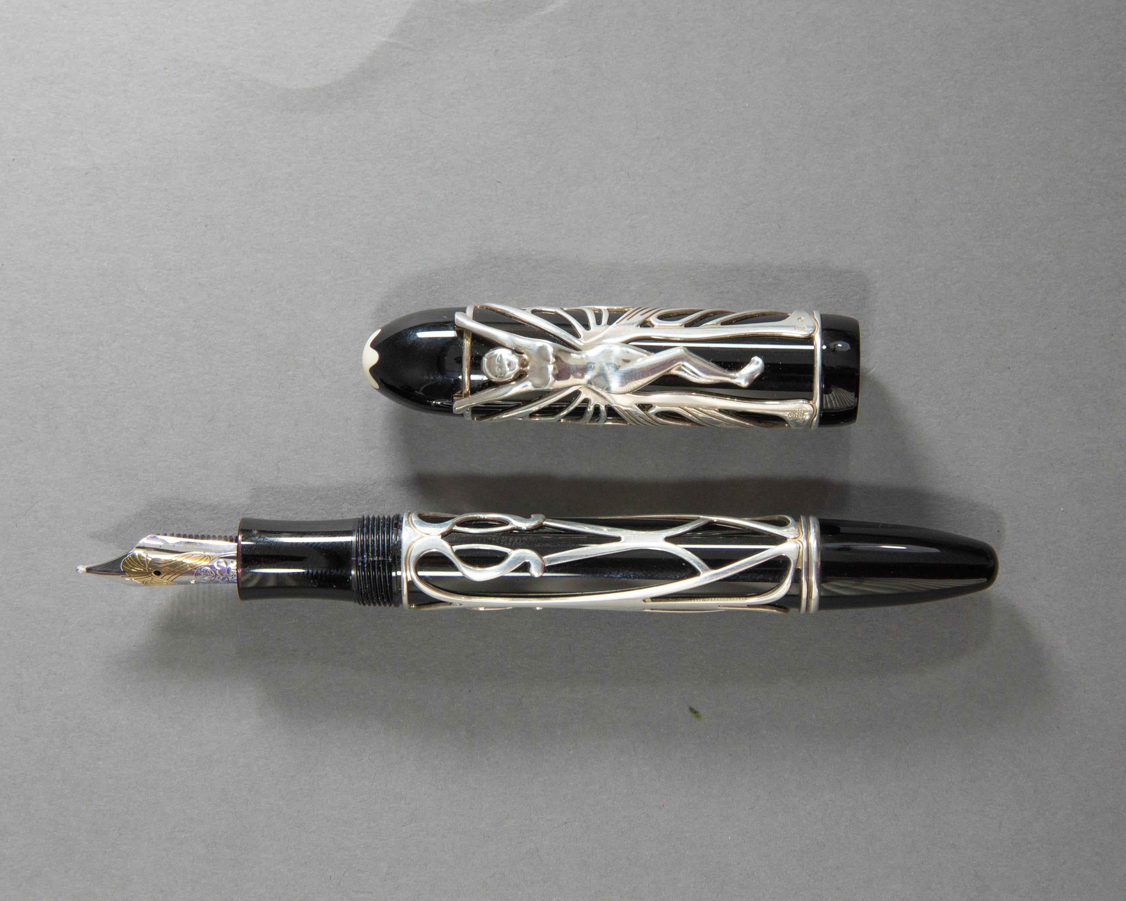 Gold Plate Montblanc Limited Edition Andrew Carnegie Fountain Pen 1912/4810 For Sale