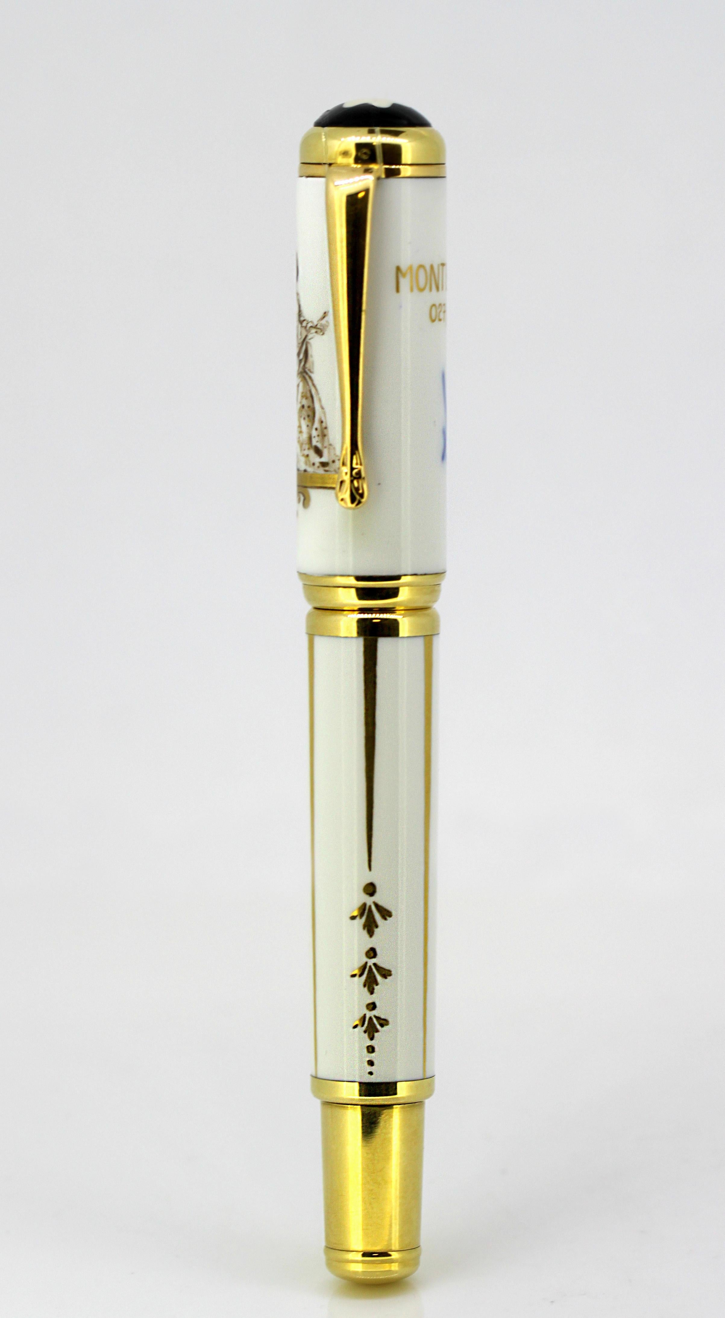 Montblanc Limited Edition Meissen Porcelain, Fountain Pen In Excellent Condition In Braintree, GB