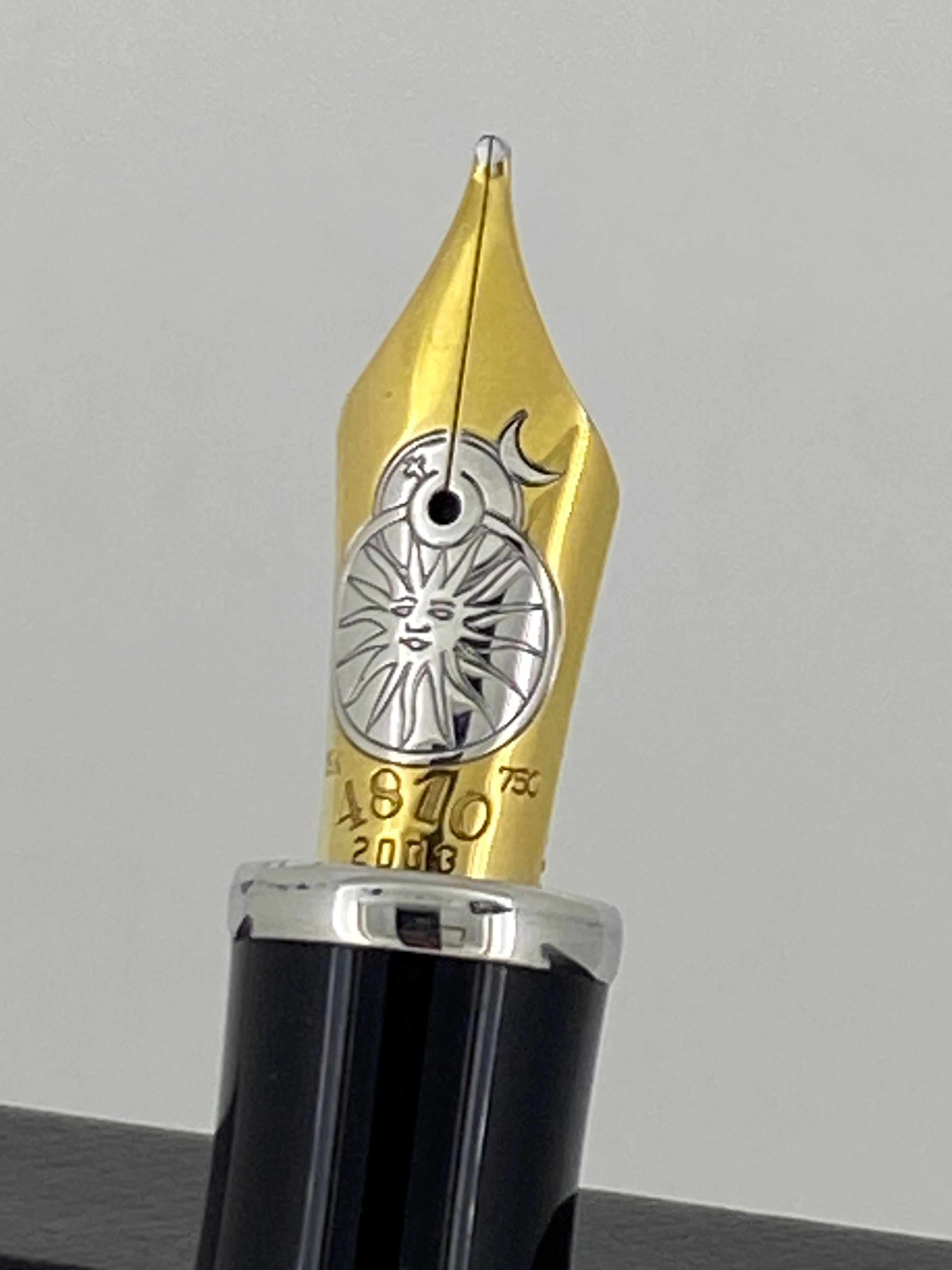 Modern Montblanc Limited Edition Nicolaus Copernicus 4810 M 18K Gold Nib Fountain Pen. For Sale
