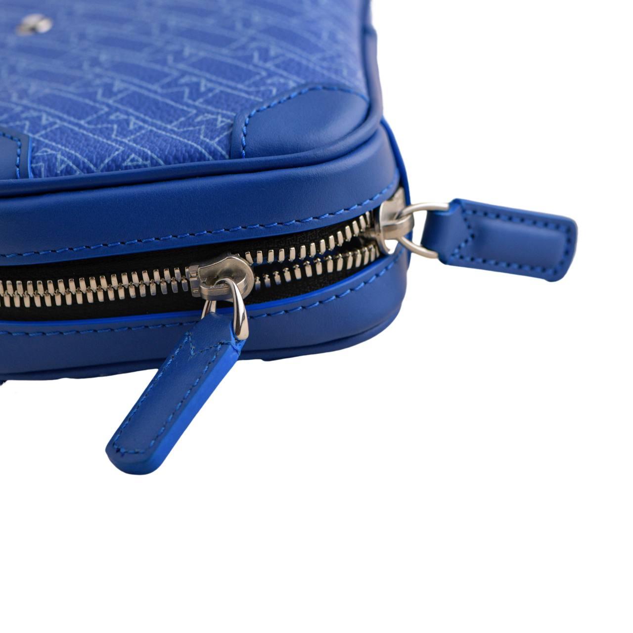 Montblanc M Gram 4810 Blue Crossbody Shoulder Clutch Mini Bag Wallet Men For Sale 1