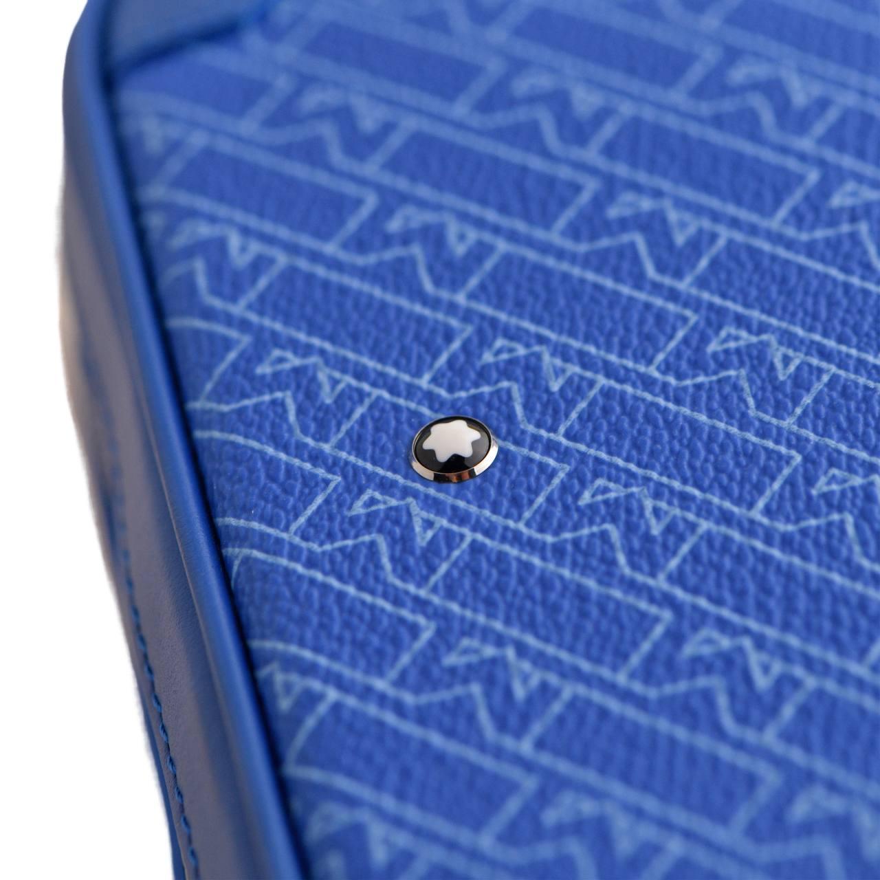Montblanc M Gram 4810 Blue Crossbody Shoulder Clutch Mini Bag Wallet Men For Sale 3