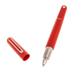 Montblanc M Red Resin Platinum Finish Ballpoint pen