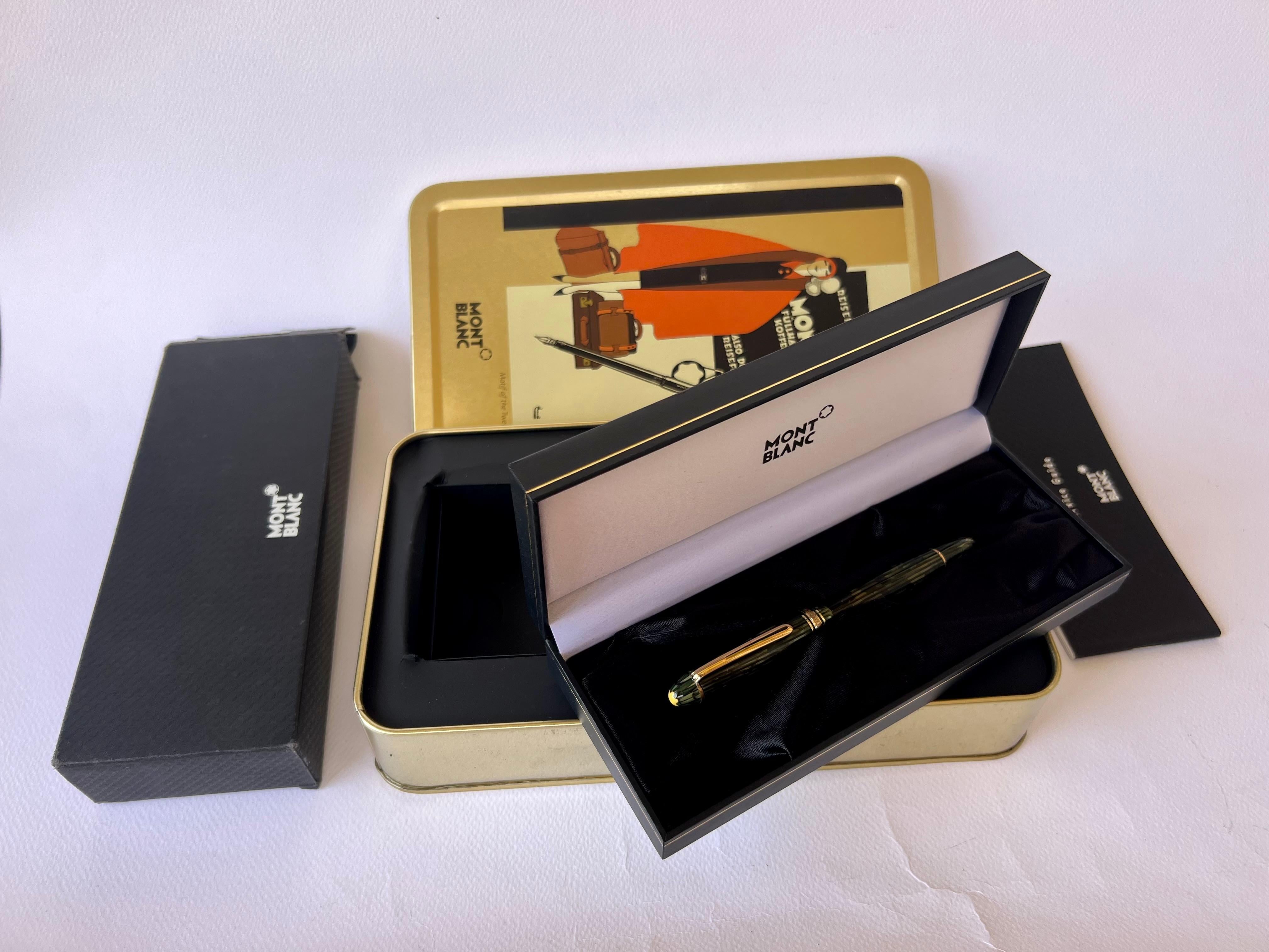Rare and Excellent Montblanc Masterpiece 144G with very good color, no cracks or dents

Comes In Genuine box. ALL IN EXCELLENT CONDITION. SEE IMAGES
Details:

Condition : Appear to be Not used or lightly used with barely any wear or Scratches Please
