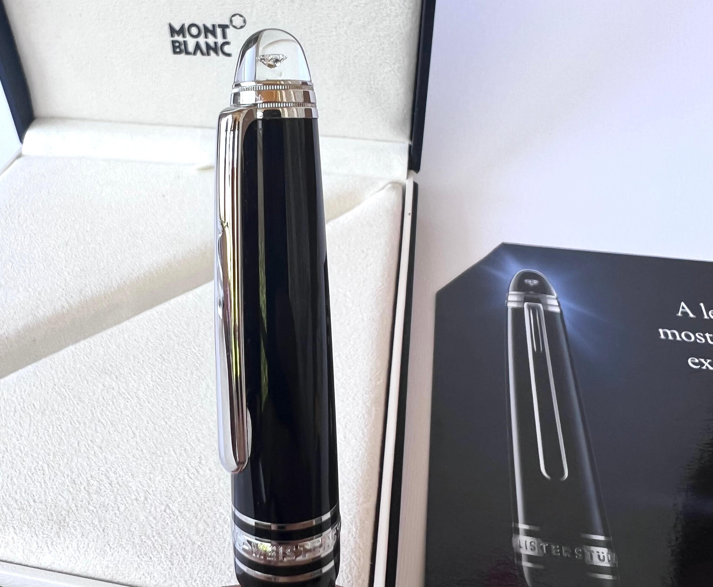 Femenino o masculino MONTBLANC Meisterstuck 0.06ct Diamante Classique 4810 NIB 585 Pluma Estilográfica