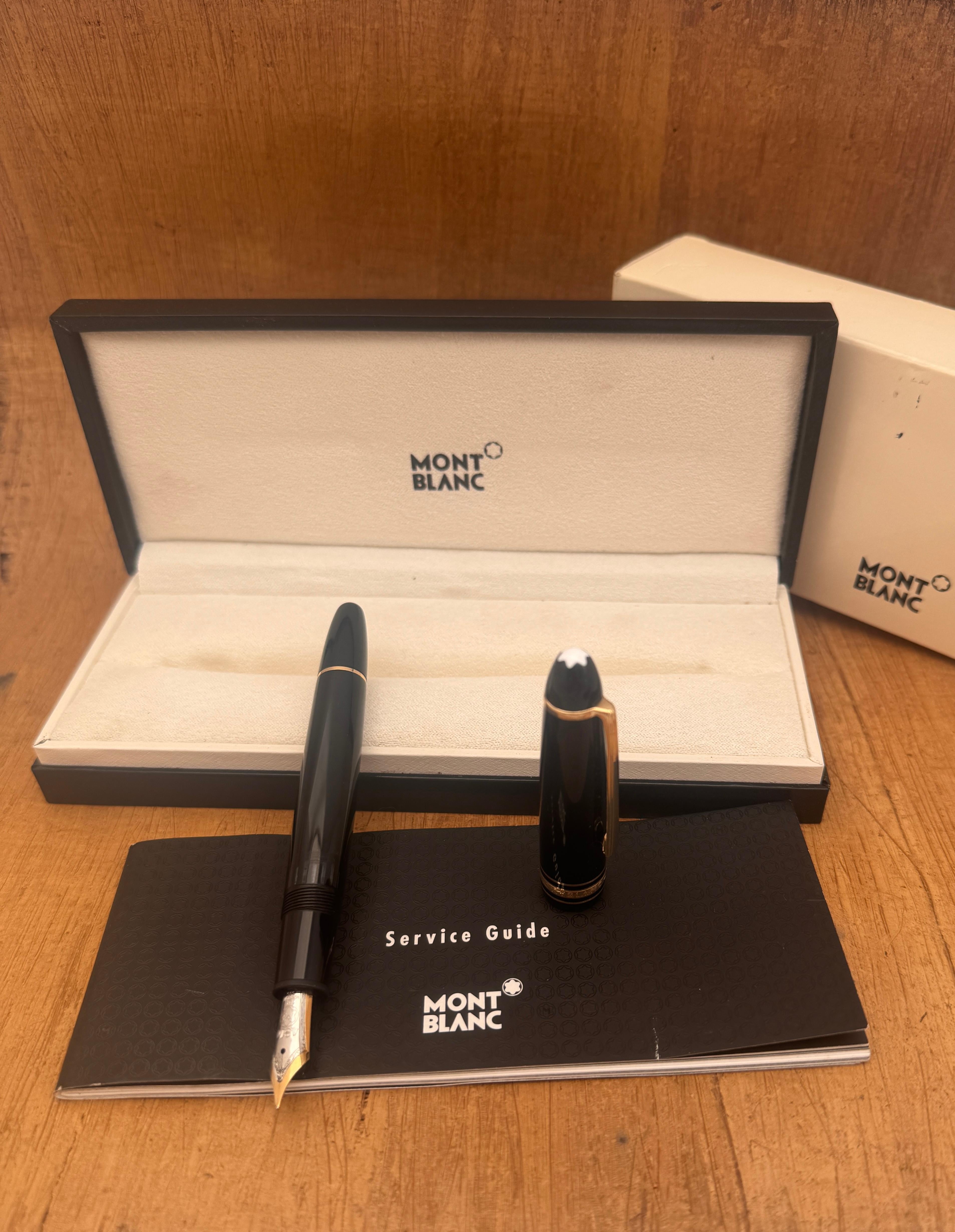 Montblanc Meisterstuck 146 Bicolor 14K Nib Gold Trim Fountain In Original Box For Sale 6