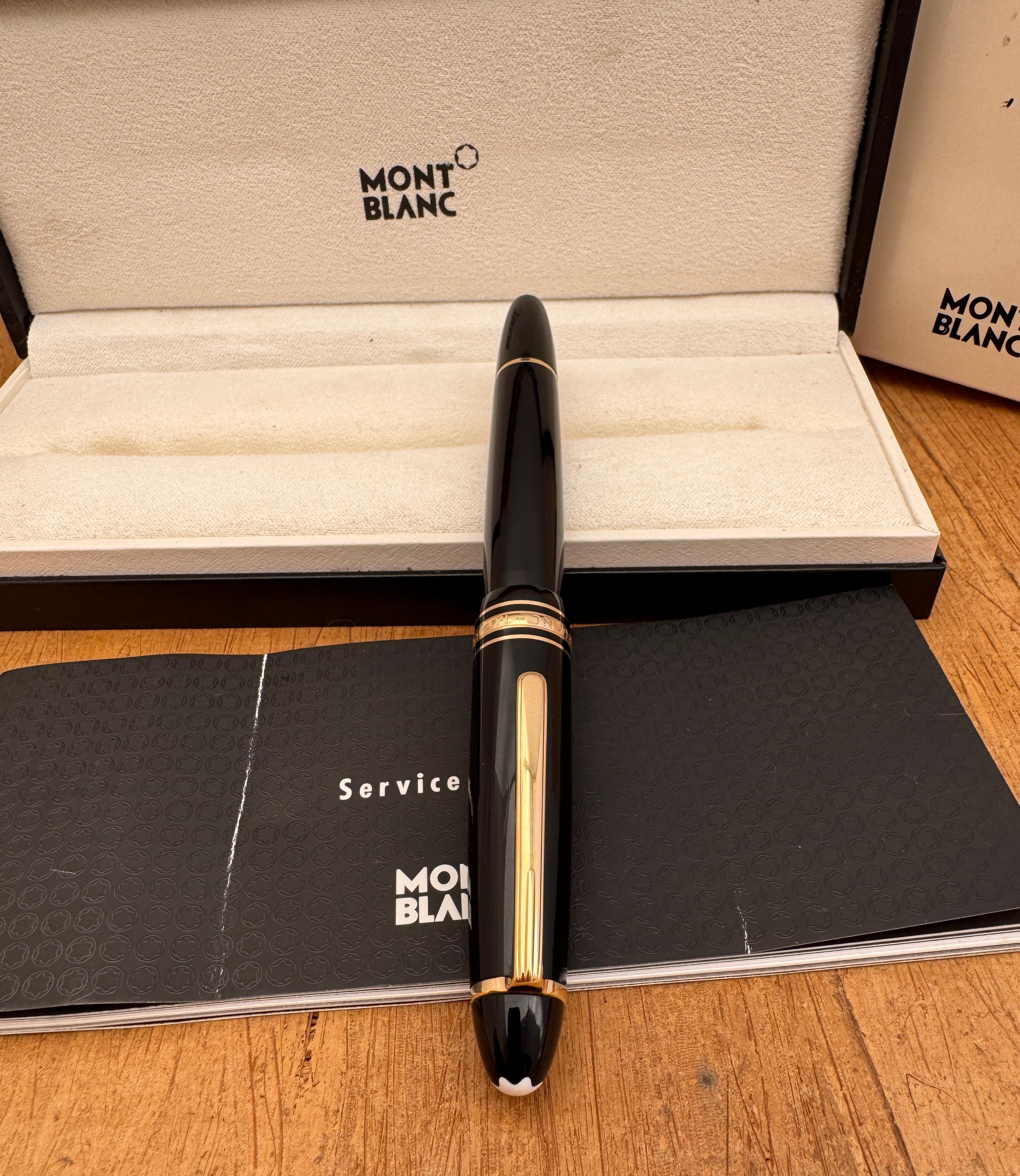 Montblanc Meisterstuck 146 Bicolor 14K Nib Gold Trim Fountain In Original Box For Sale 9