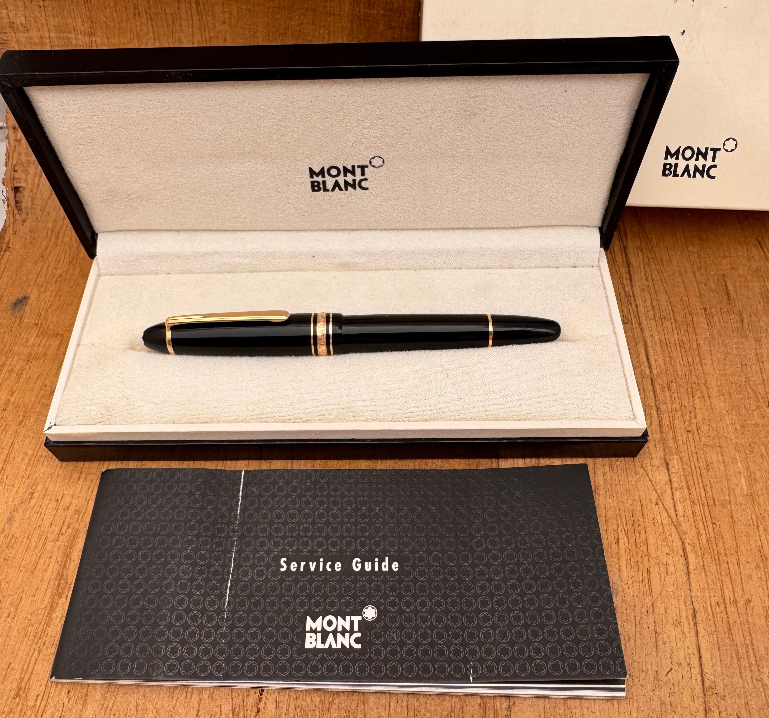 Montblanc Meisterstuck 146 Bicolor 14K Nib Gold Trim Fountain In Original Box For Sale 1