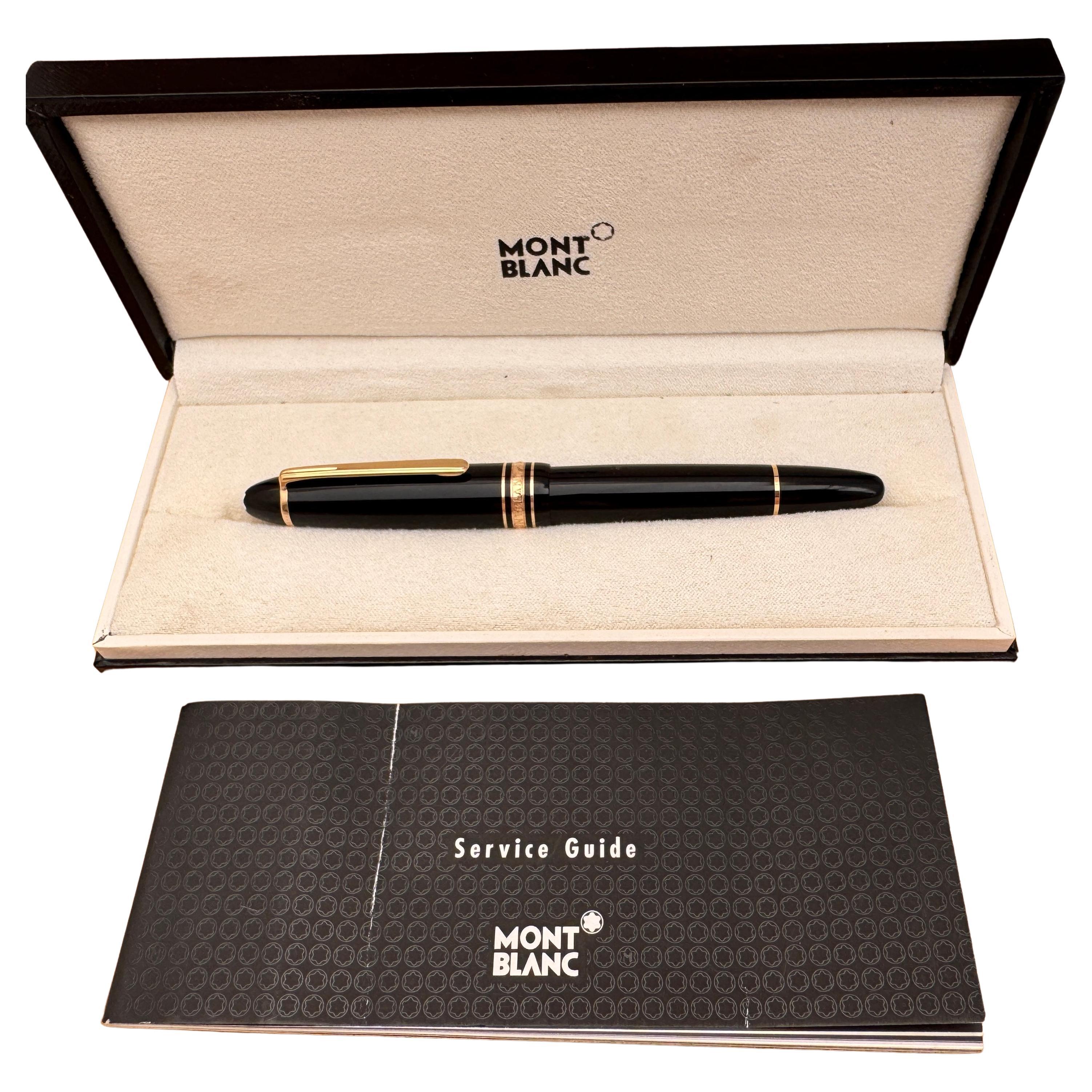 Montblanc Meisterstuck 146 Bicolor 14K Nib Gold Trim Fountain In Original Box