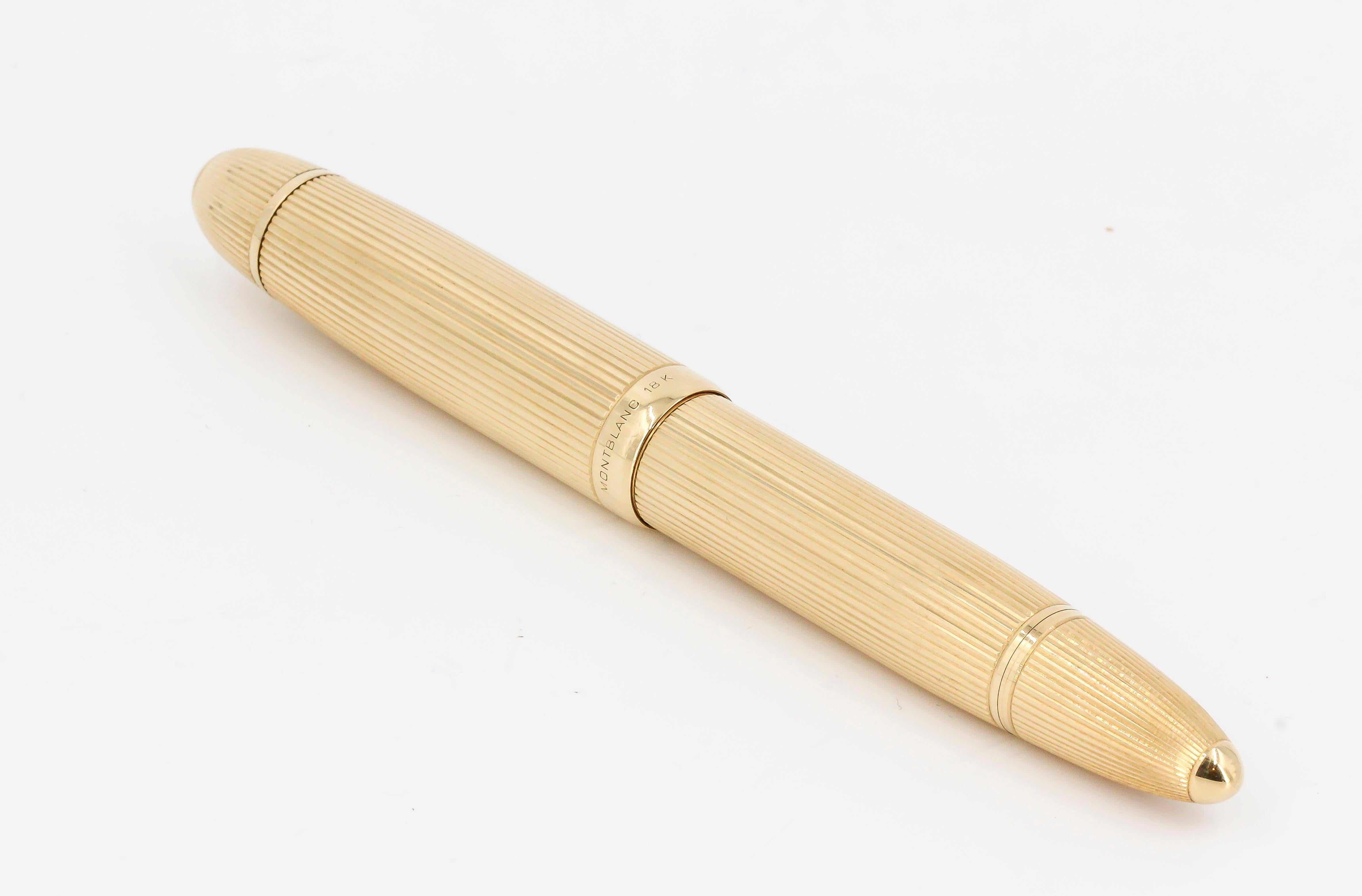 Fine large 18K yellow gold fountain pen from the 