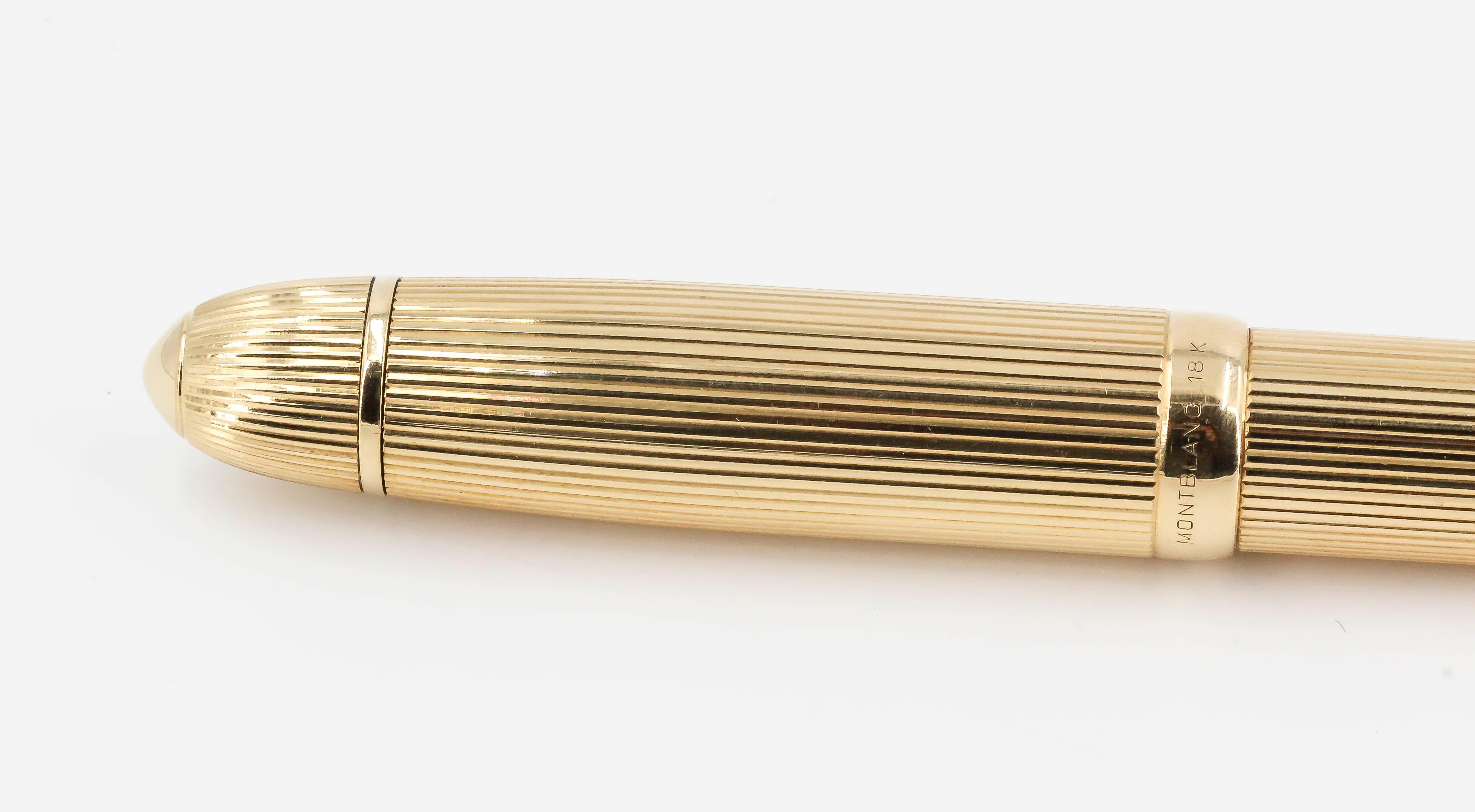 montblanc 18k gold pen