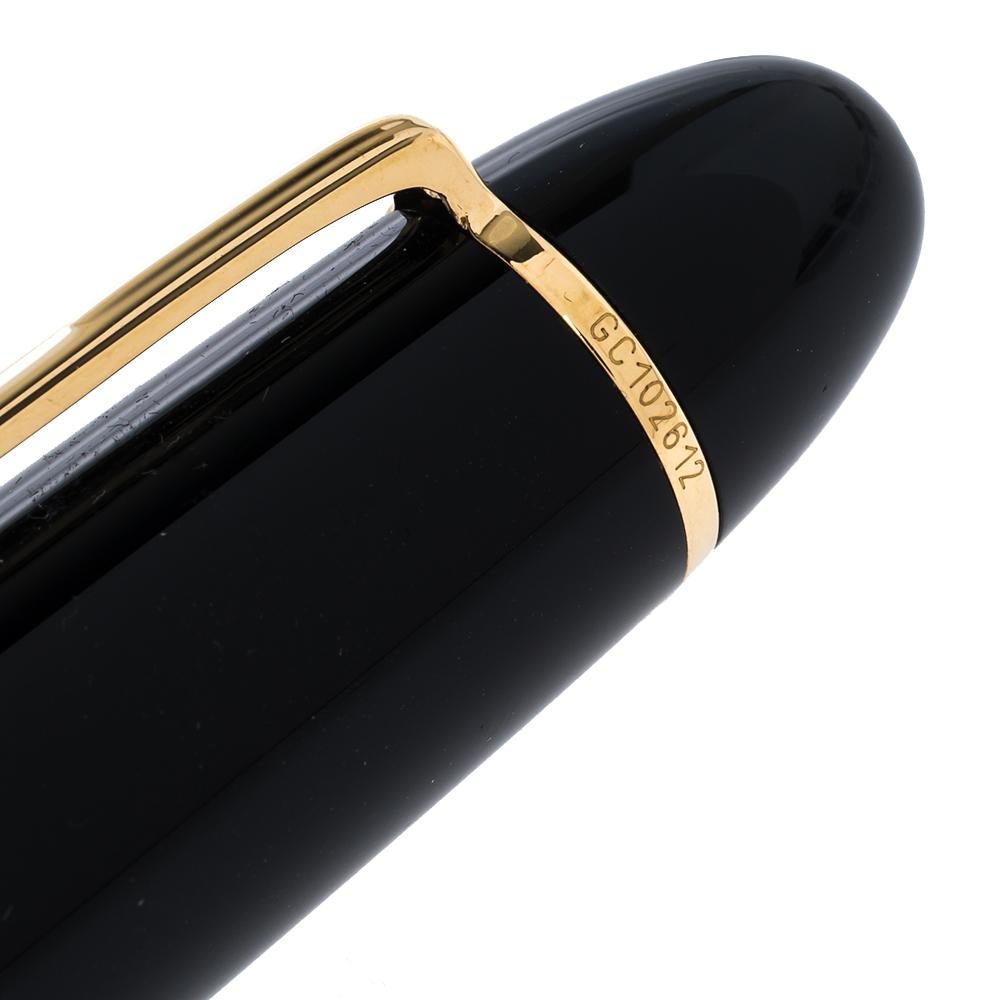 Men's Montblanc Meisterstuck 149 Black Resin Gold Tone Fountain Pen