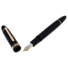 Used Montblanc Meisterstuck 149 Black Resin Gold Tone Fountain Pen