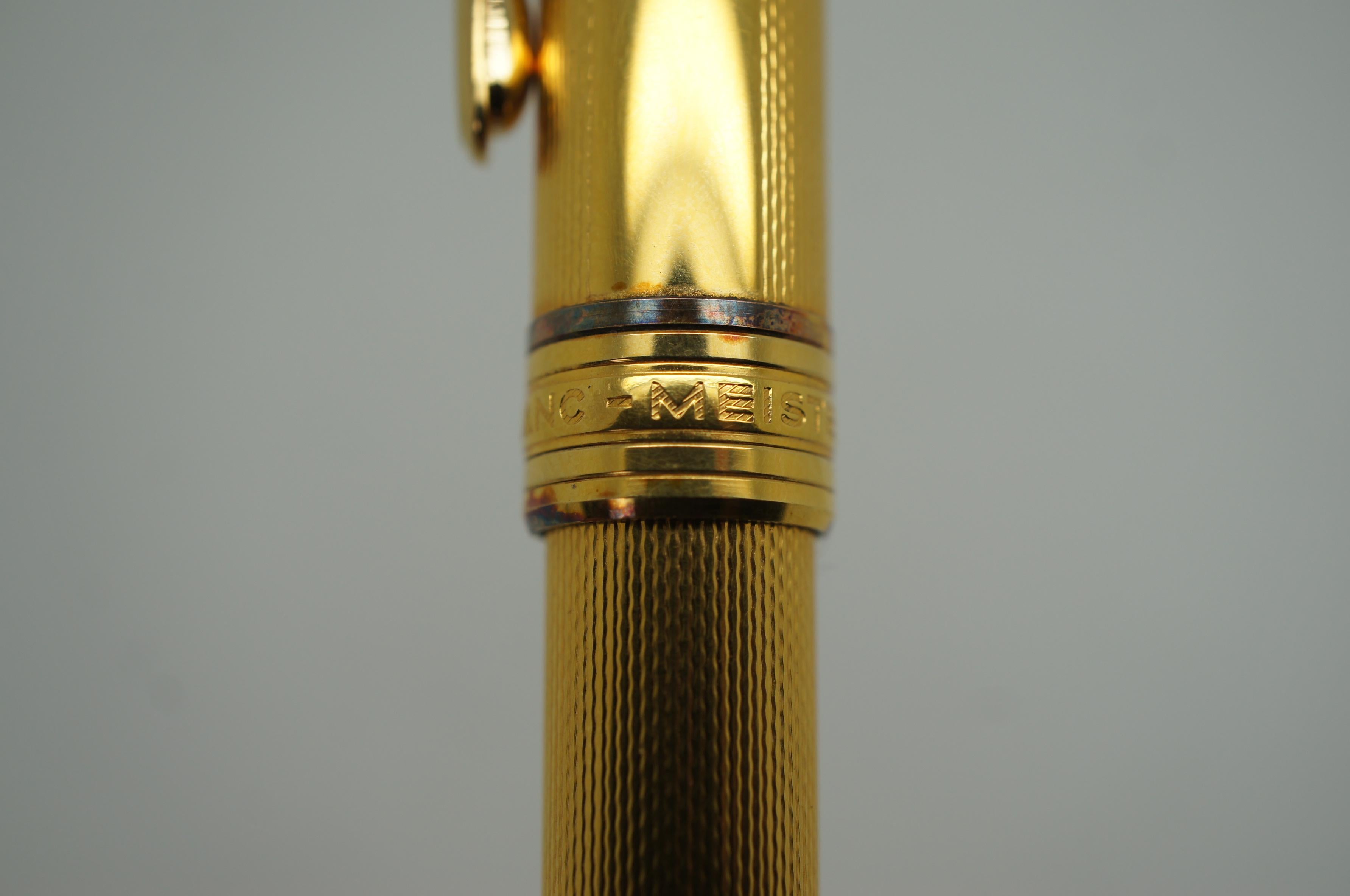 Metal Montblanc Meisterstuck 14k Solitaire Gold Nib 4810 Barley Fountain Pen 585