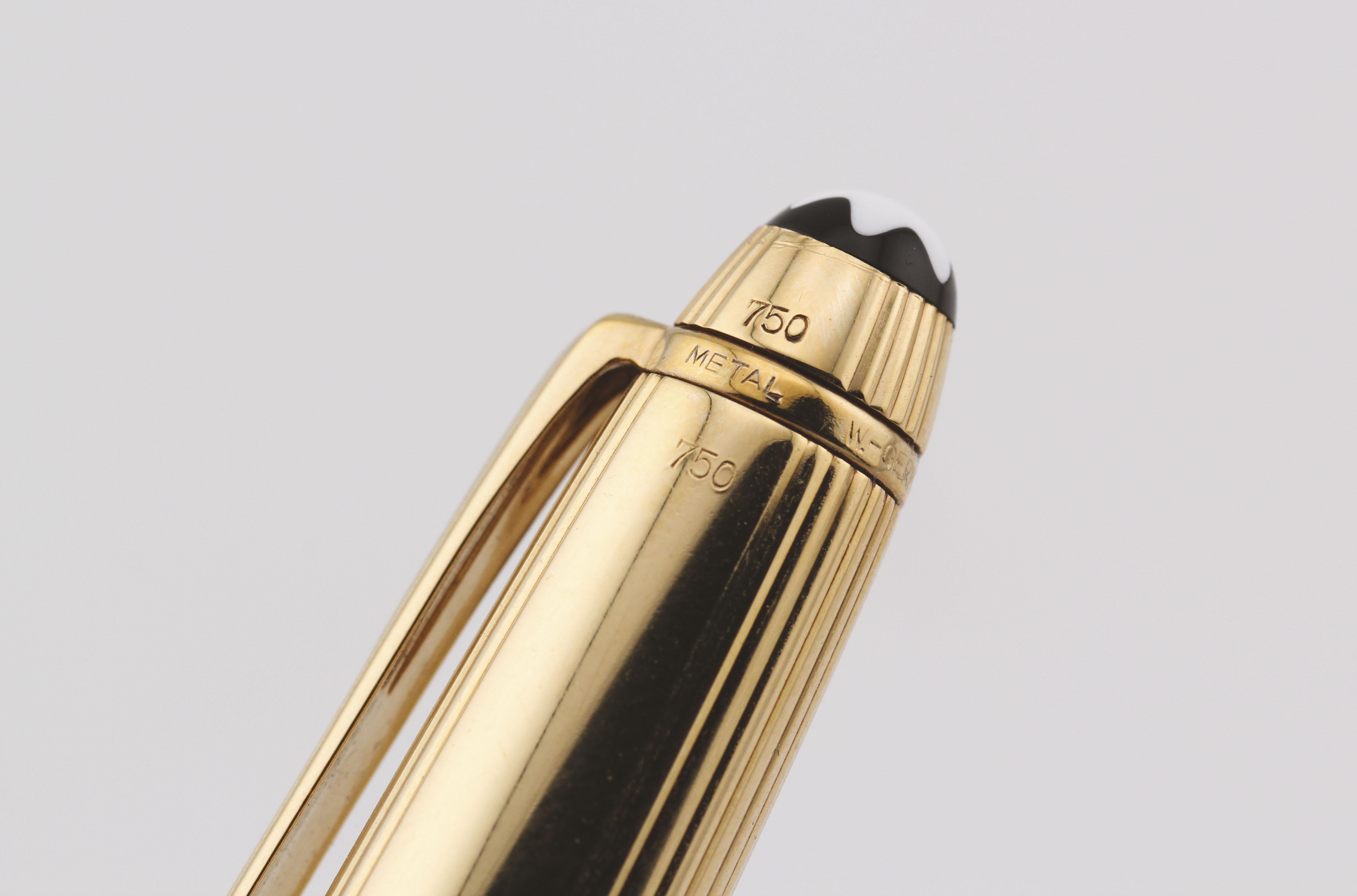 Montblanc MEISTERSTÜCK Stylo à bille en or jaune 18 carats en vente 6