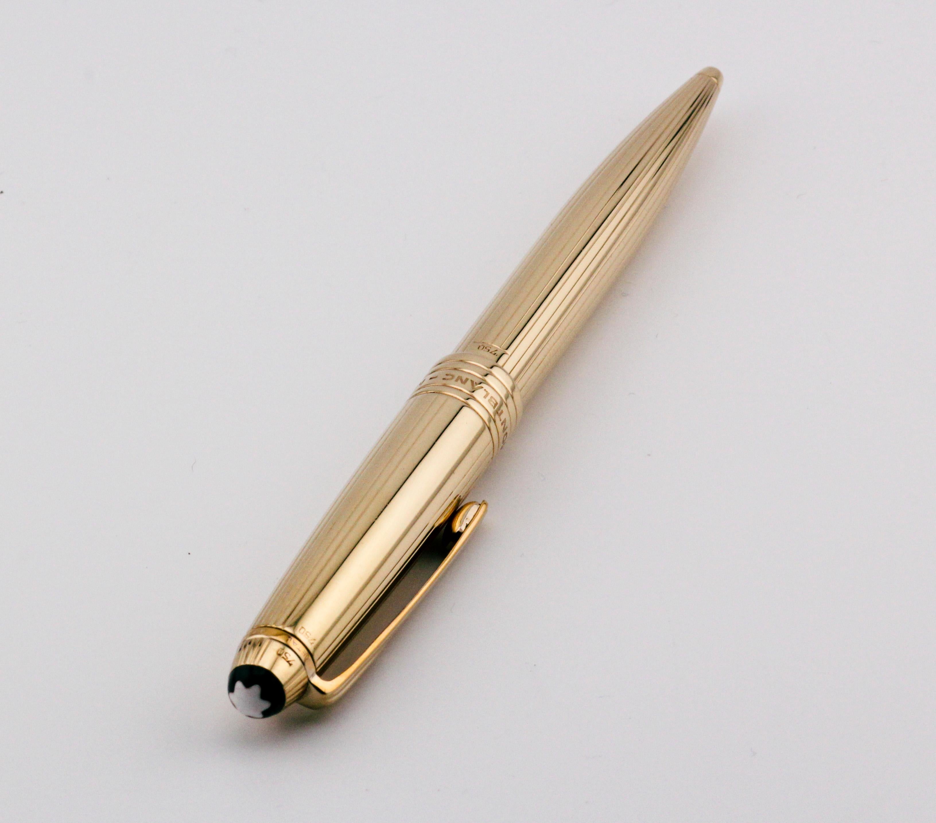 montblanc kugelschreiber gold 585
