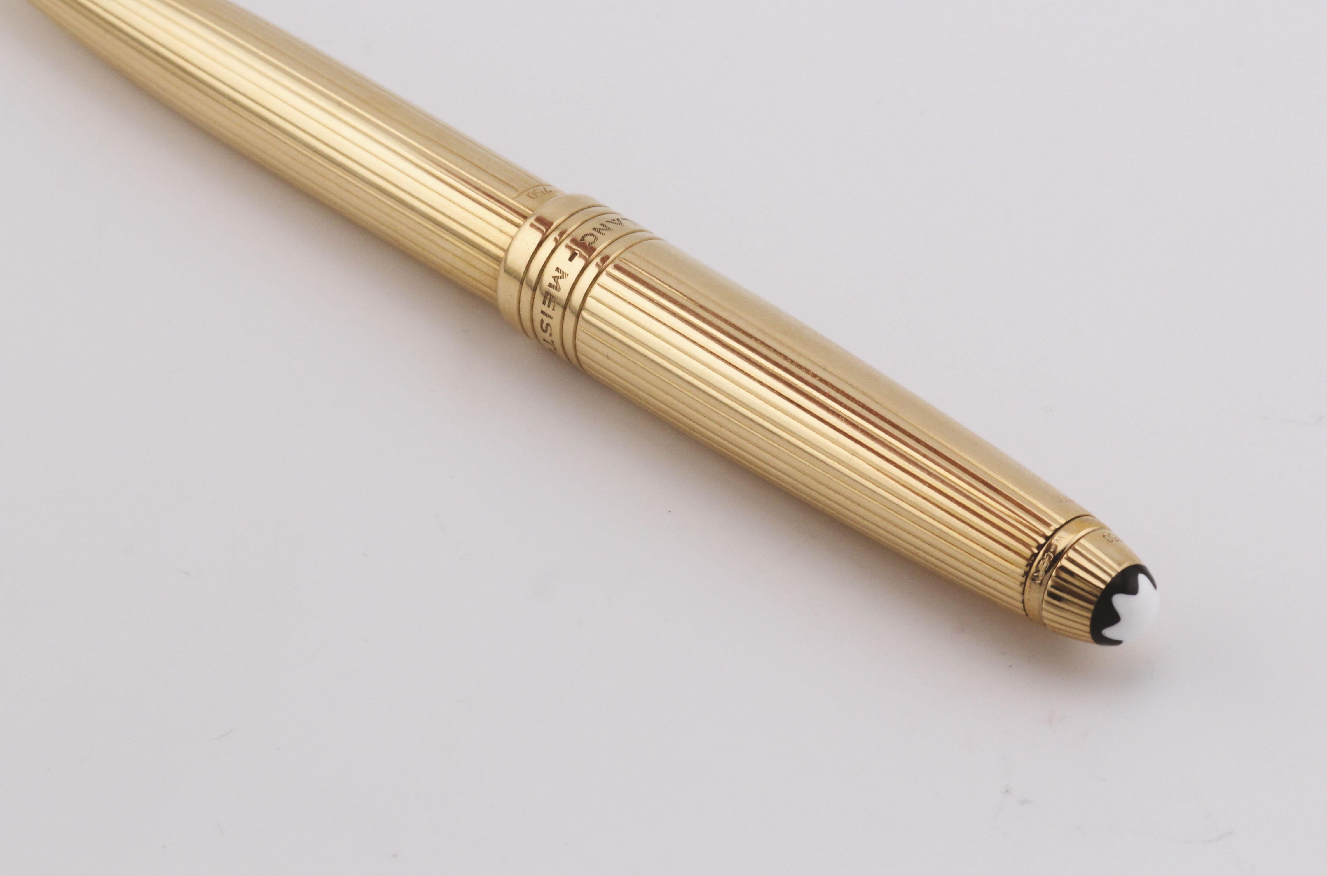 Montblanc MEISTERSTÜCK Stylo à bille en or jaune 18 carats en vente 1