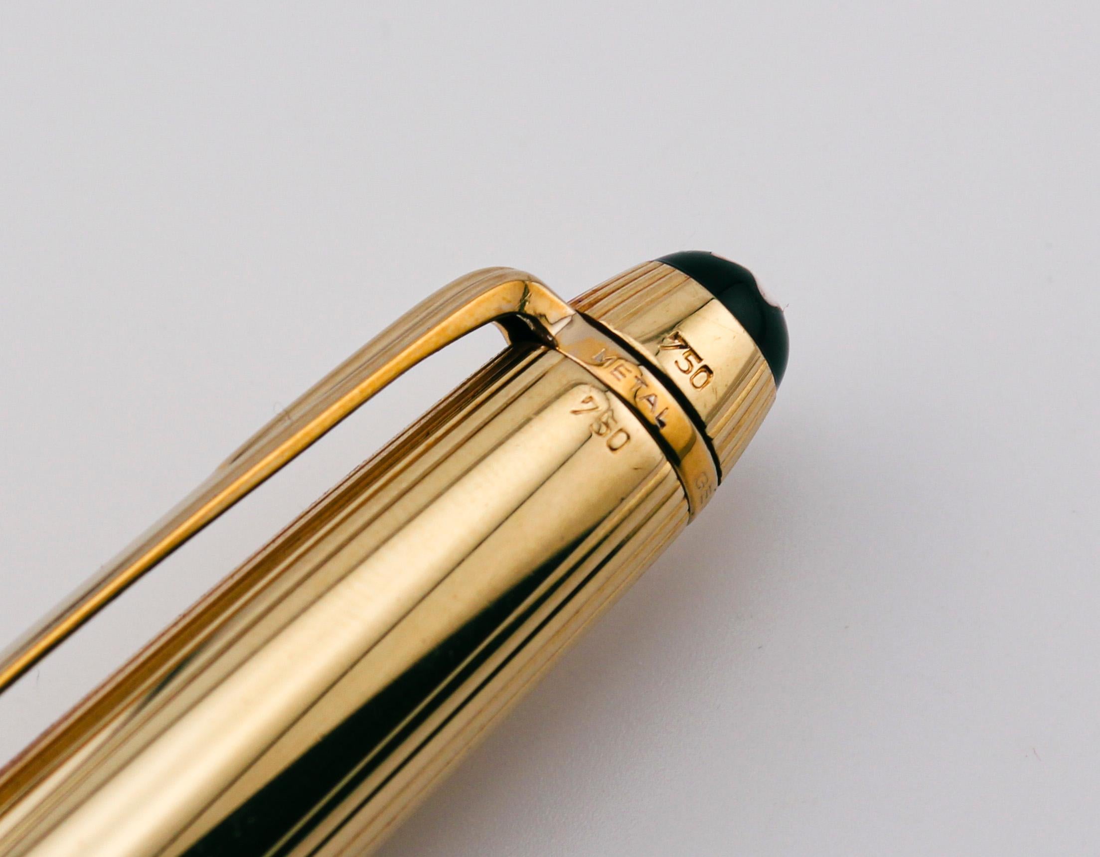 Montblanc MEISTERSTÜCK 18K Gelbgold Kugelschreiber im Zustand „Gut“ in Simpsonville, SC