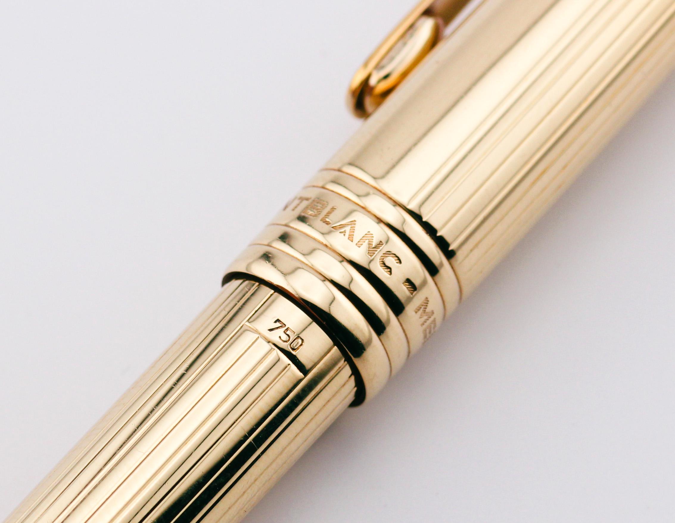 Montblanc MEISTERSTÜCK 18K Gelbgold Kugelschreiber für Damen oder Herren