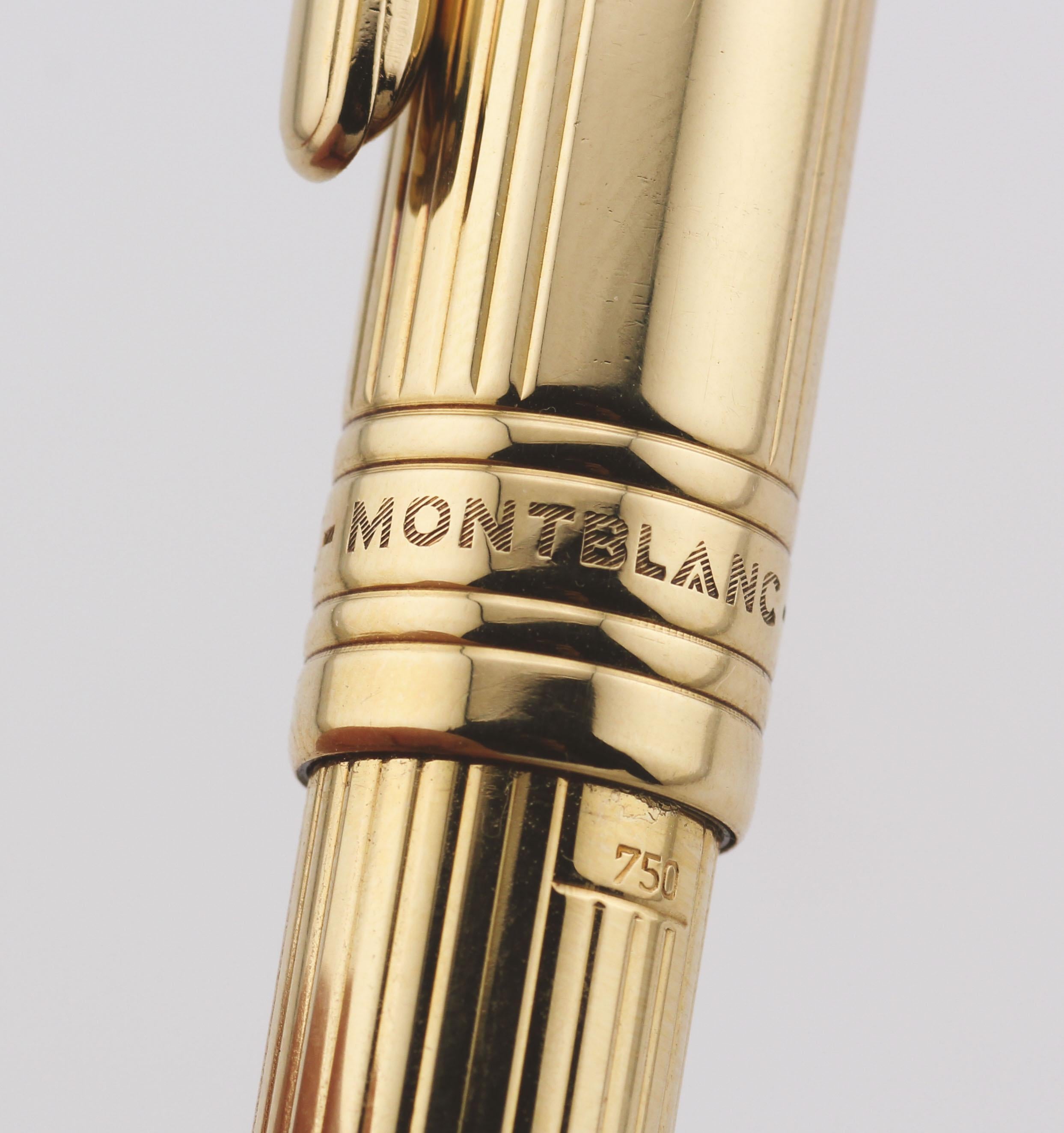 Montblanc MEISTERSTÜCK Stylo à bille en or jaune 18 carats en vente 4