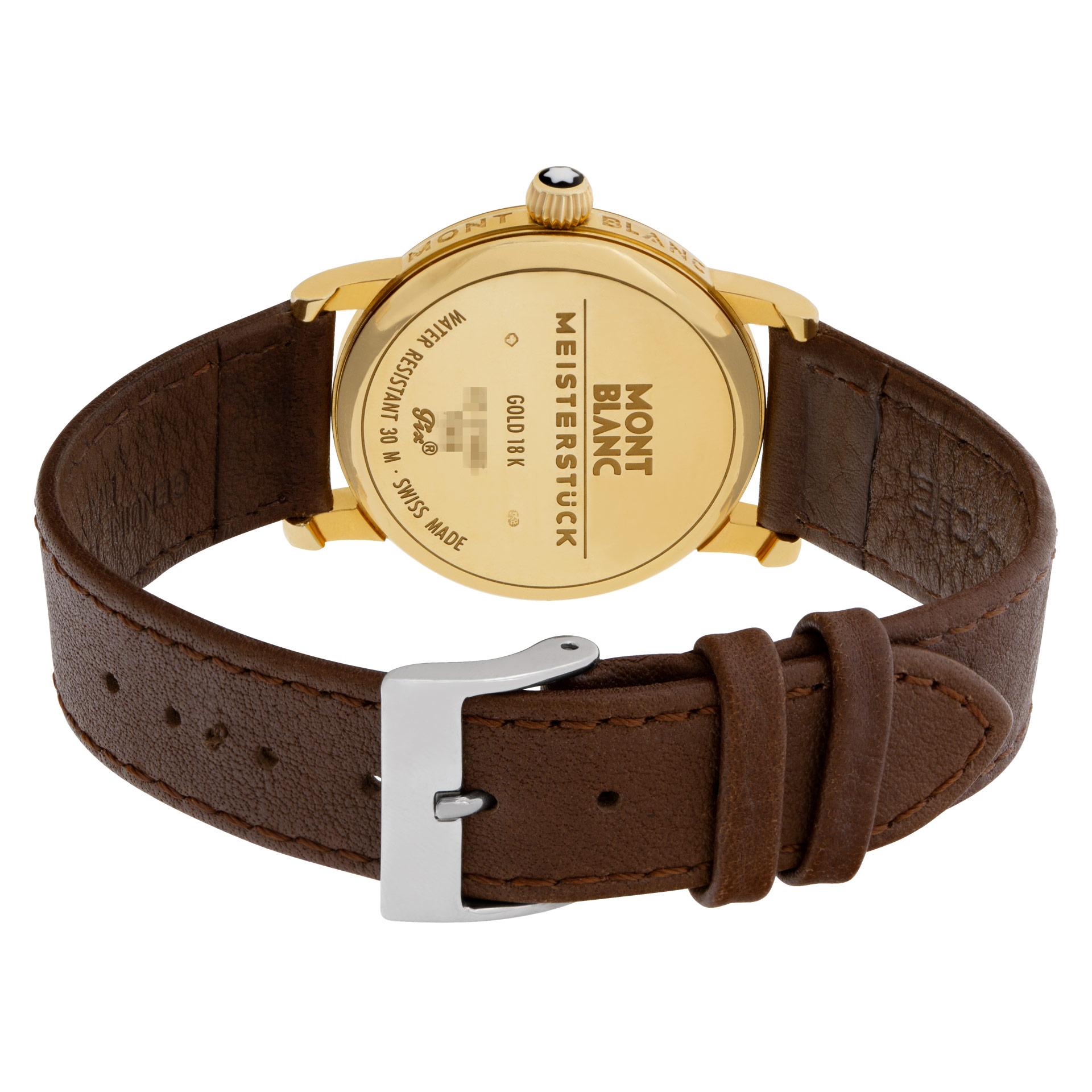 Women's or Men's MontBlanc Meisterstuck 18k yellow gold Quartz Wristwatch Ref 7008 For Sale