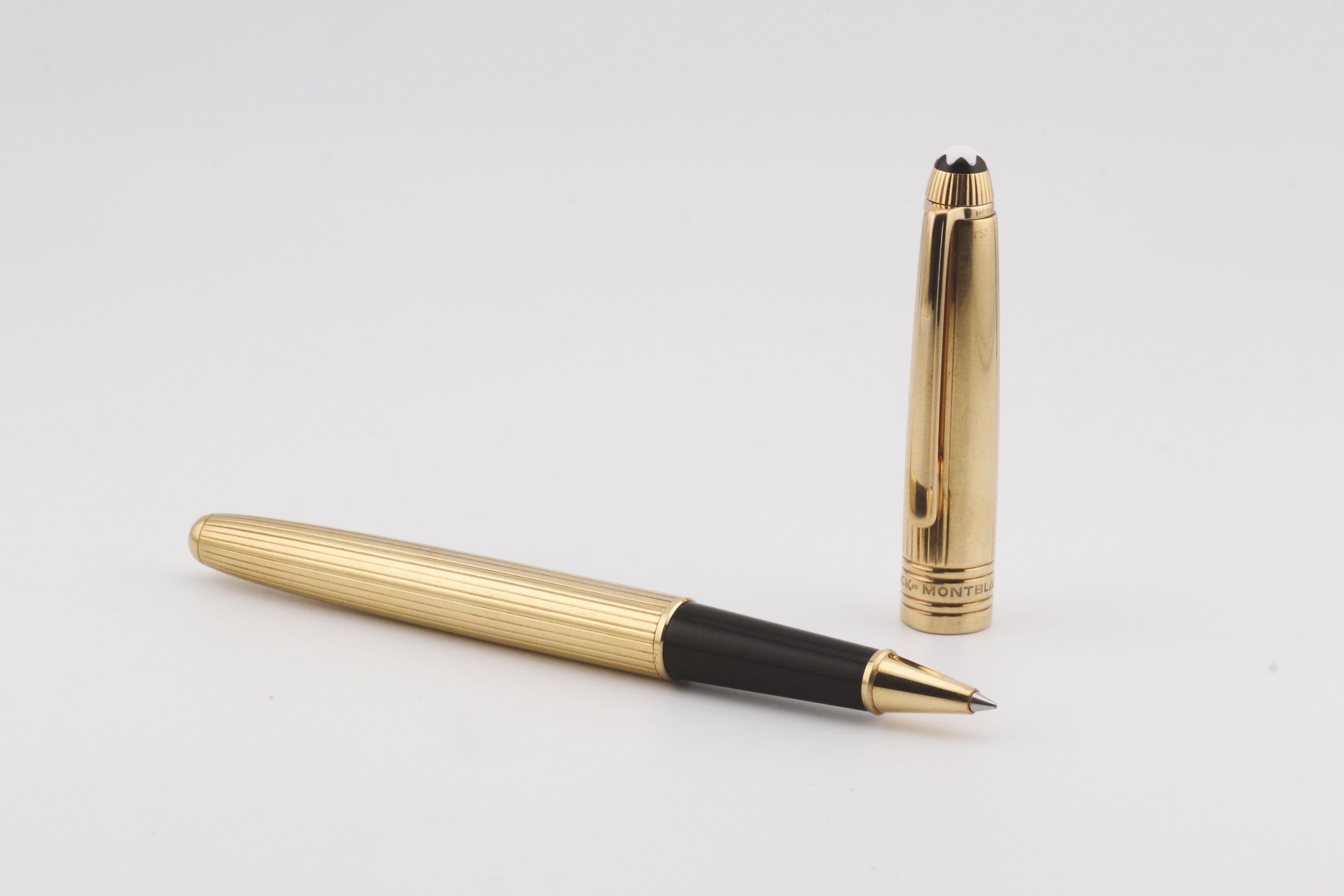 Montblanc MEISTERSTÜCK 18K Gelbgold Rollerball Pen für Damen oder Herren im Angebot