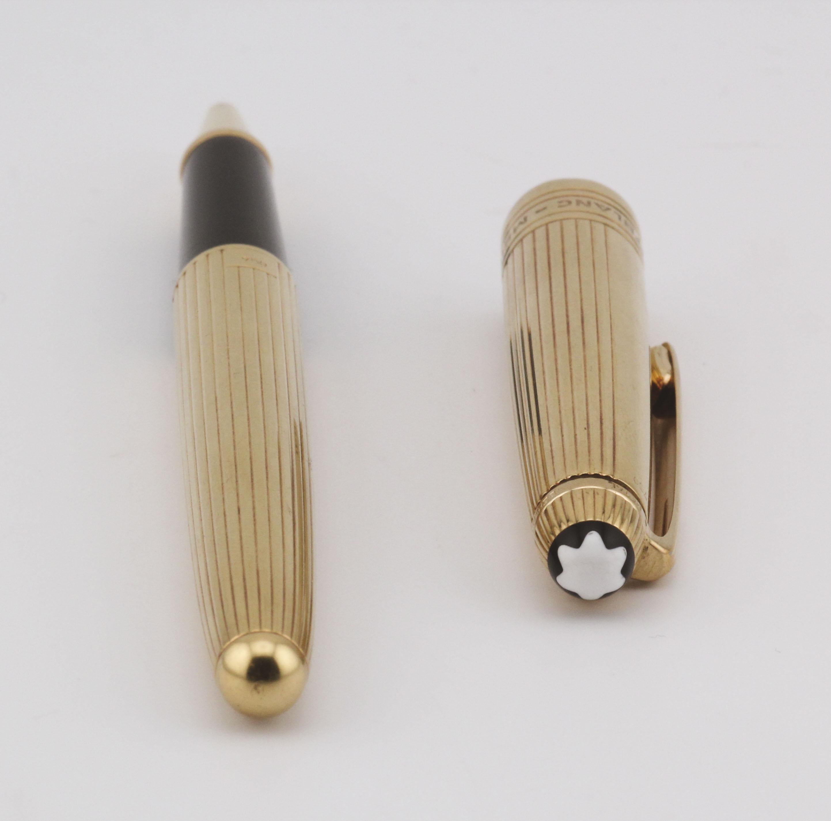 Montblanc MEISTERSTÜCK 18K Gelbgold Rollerball Pen im Angebot 4