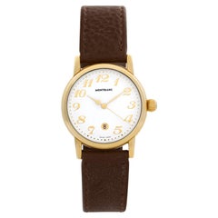 Montblanc Meisterstuck Ref. 7008 in oro giallo 18k con cinturino in pelle