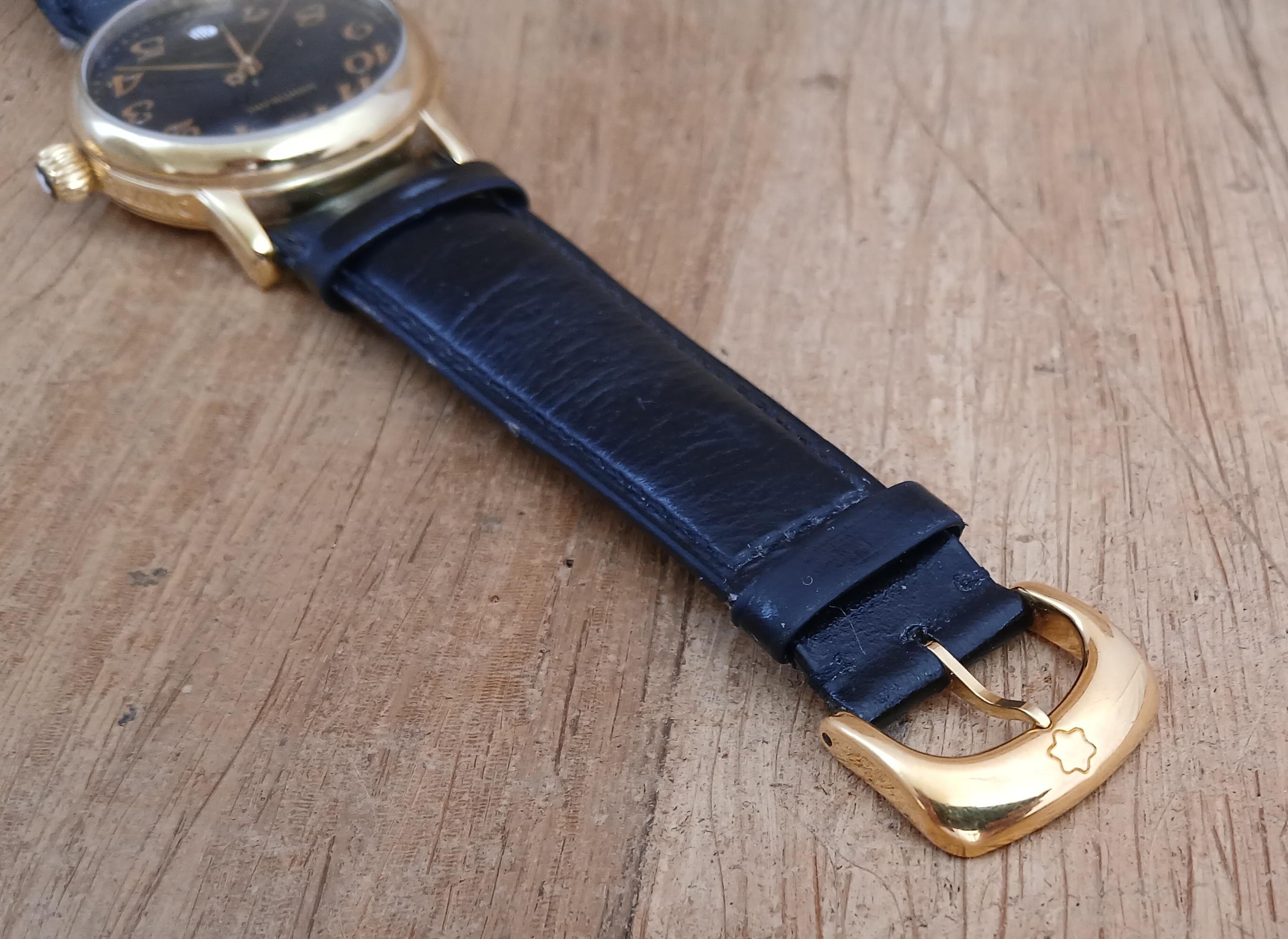 Montblanc Meisterstuck 7004 Schwarzes Zifferblatt Automatik Herrenuhr im Angebot 9