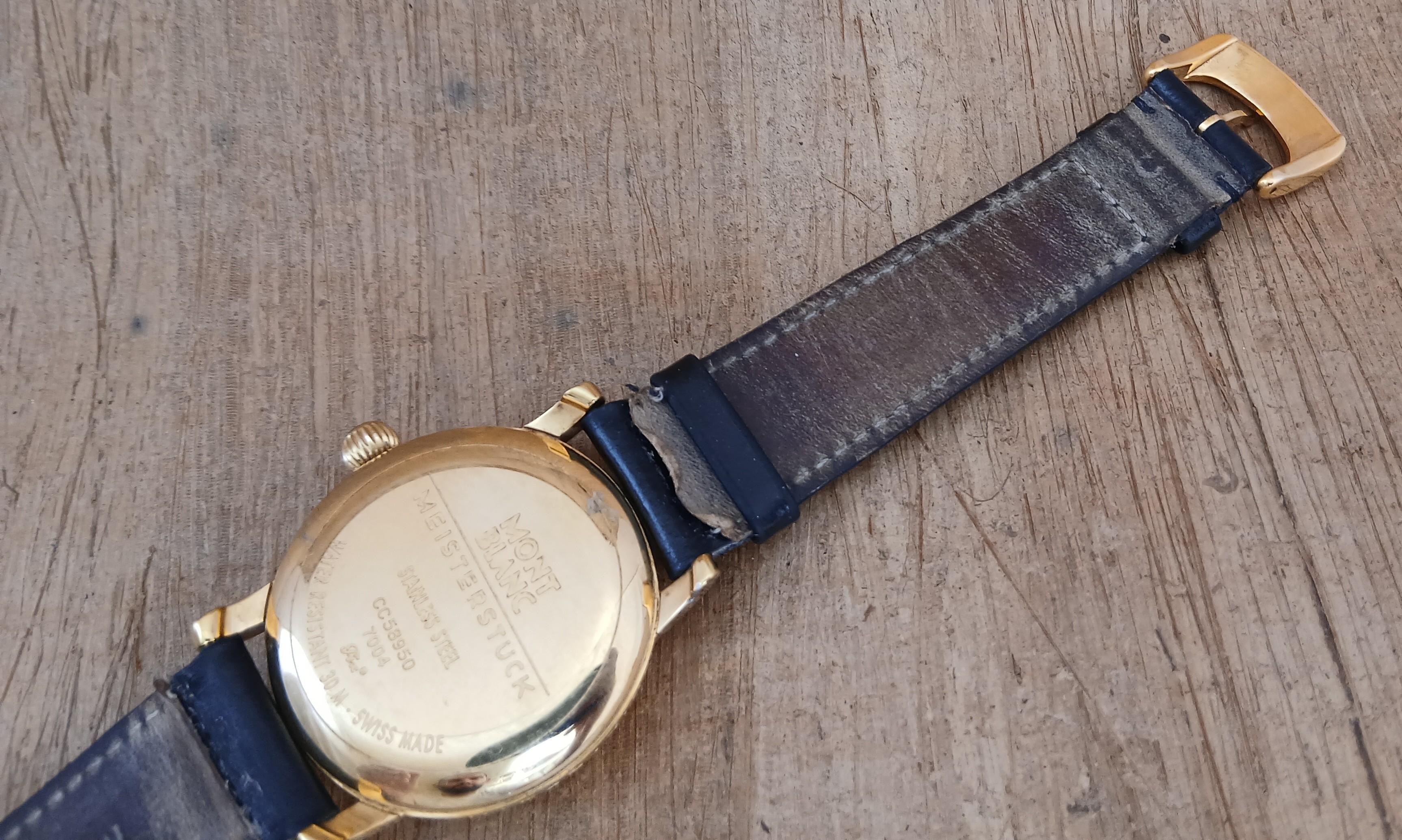 Montblanc Meisterstuck 7004 Schwarzes Zifferblatt Automatik Herrenuhr im Angebot 12