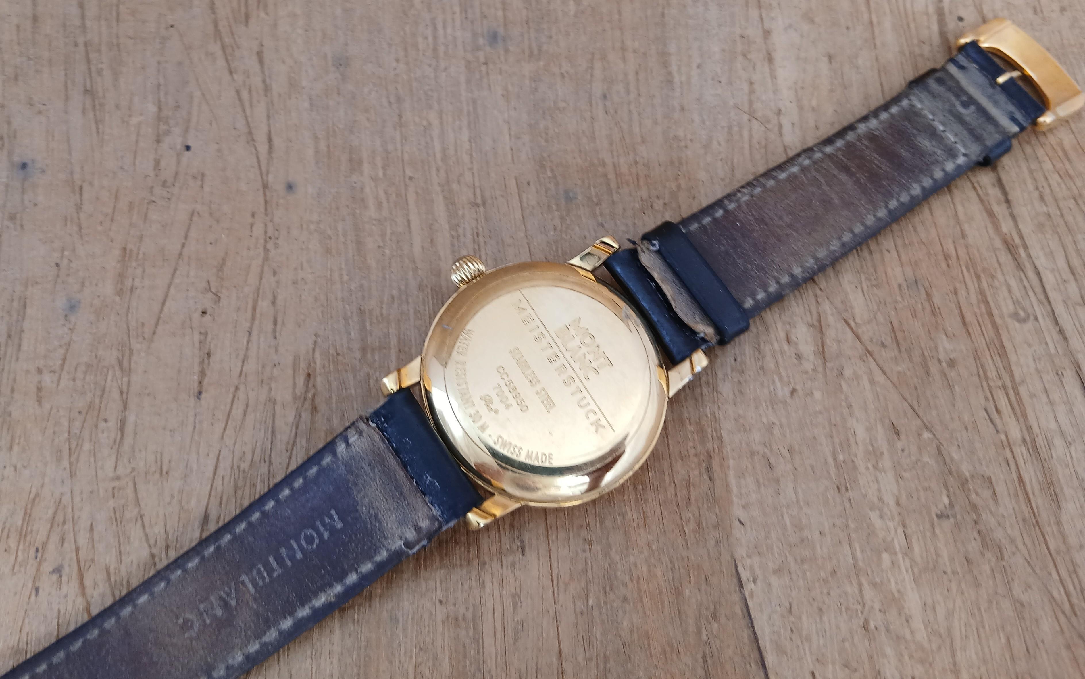 Montblanc Meisterstuck 7004 Schwarzes Zifferblatt Automatik Herrenuhr im Angebot 13