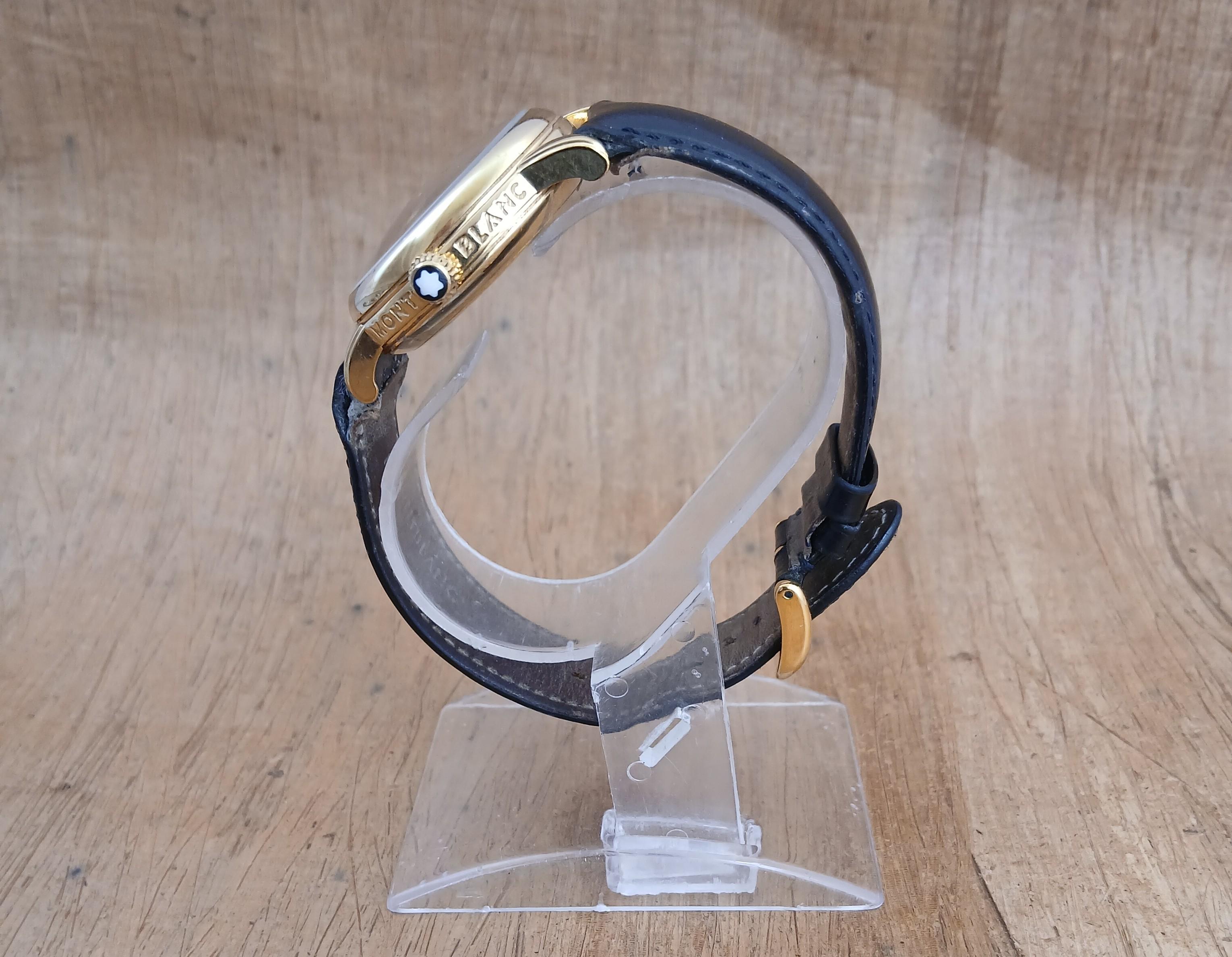 Montblanc Meisterstuck 7004 Schwarzes Zifferblatt Automatik Herrenuhr im Angebot 2