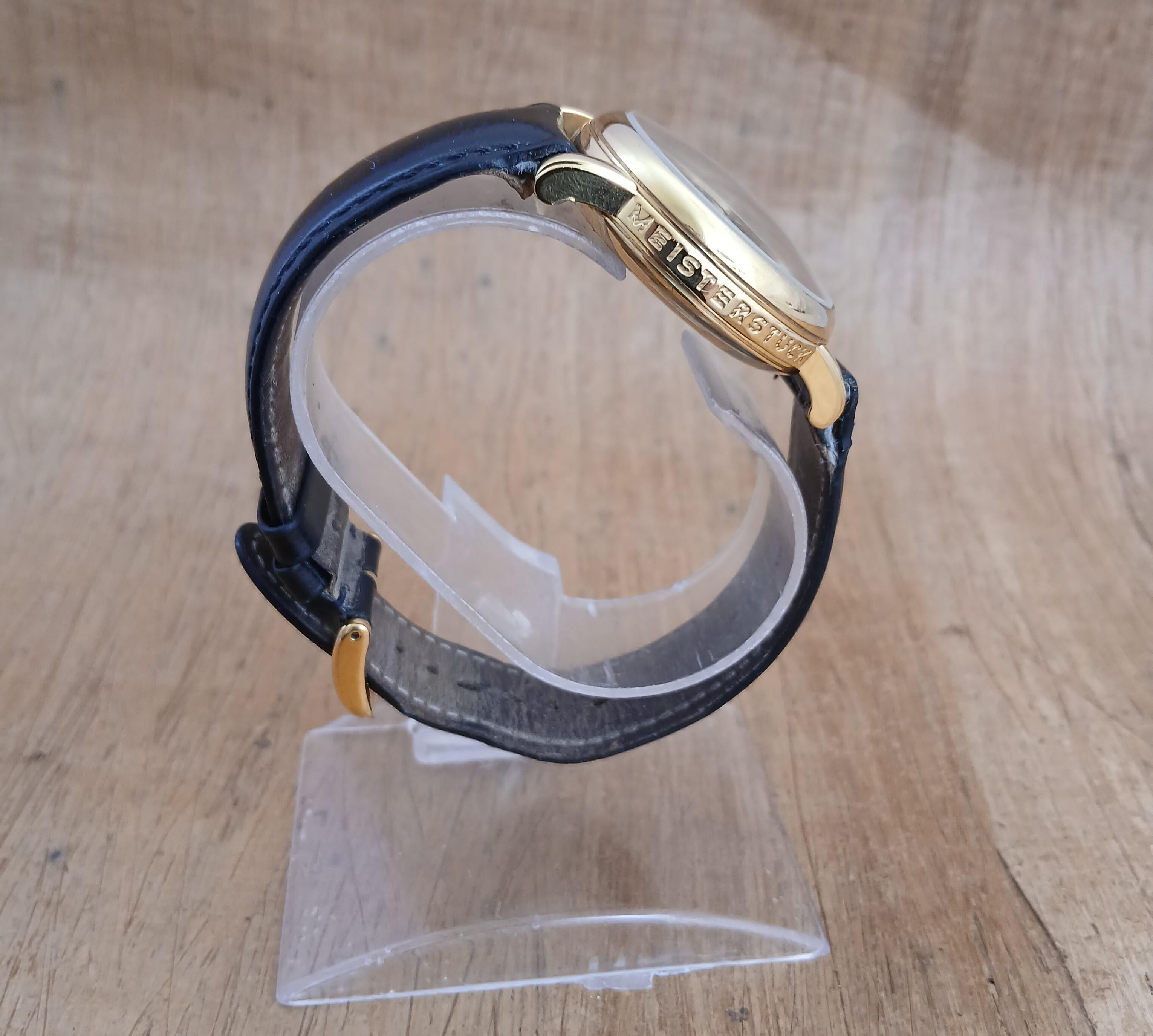 Montblanc Meisterstuck 7004 Schwarzes Zifferblatt Automatik Herrenuhr im Angebot 3