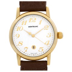 Used Montblanc Meisterstuck 7008 18 Karat White Dial Quartz Watch