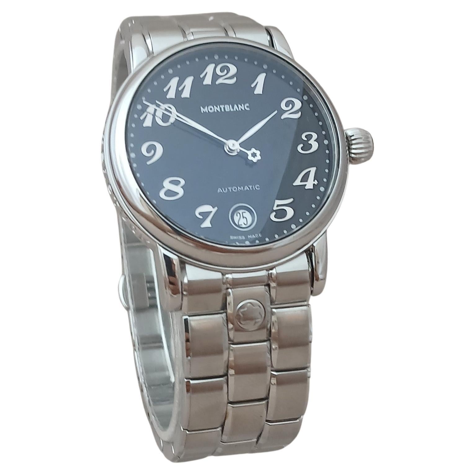 Montblanc Meisterstuck 7019 Schwarz Automatik Edelstahl