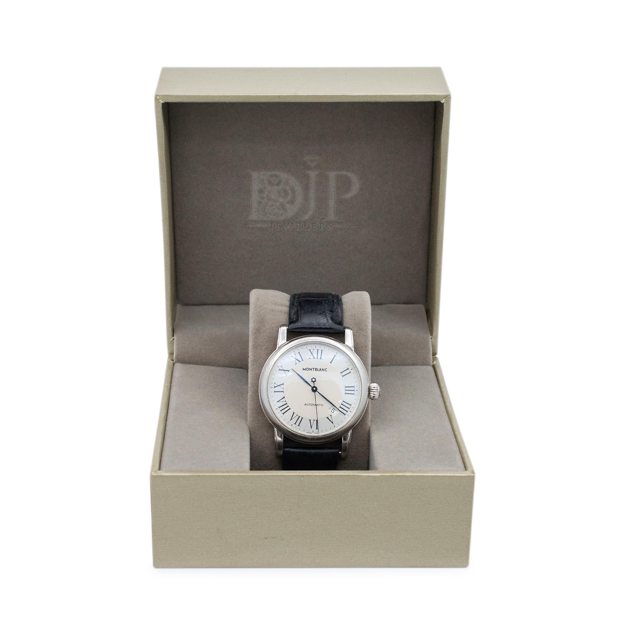 Montblanc Meisterstuck 7068 40MM Edelstahl Herrenuhr 5