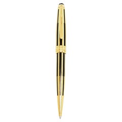 Montblanc Meisterstuck Vergoldeter Kugelschreiber mit schwarzem Lack und schwarzem Lack