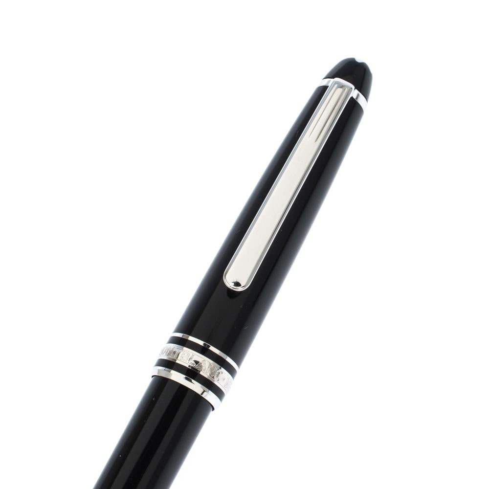 Montblanc Meisterstuck Black Resin Silver Tone Mechanical Pencil für Damen oder Herren