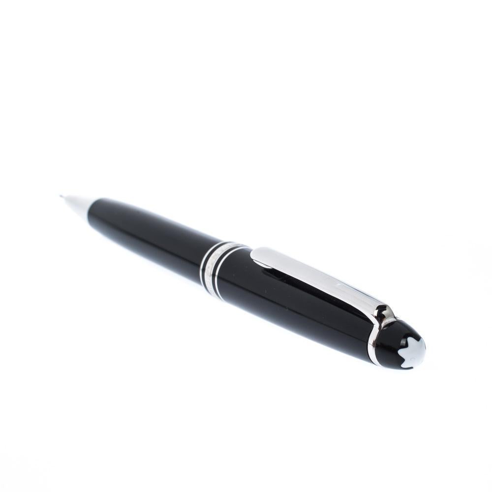 Montblanc Meisterstuck Black Resin Silver Tone Mechanical Pencil 1