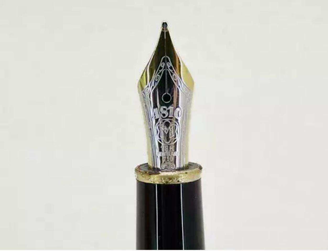 Montblanc Meisterstuck BN 1527292 Fountain Pen Silver Black Solitaire AG 925, M 2