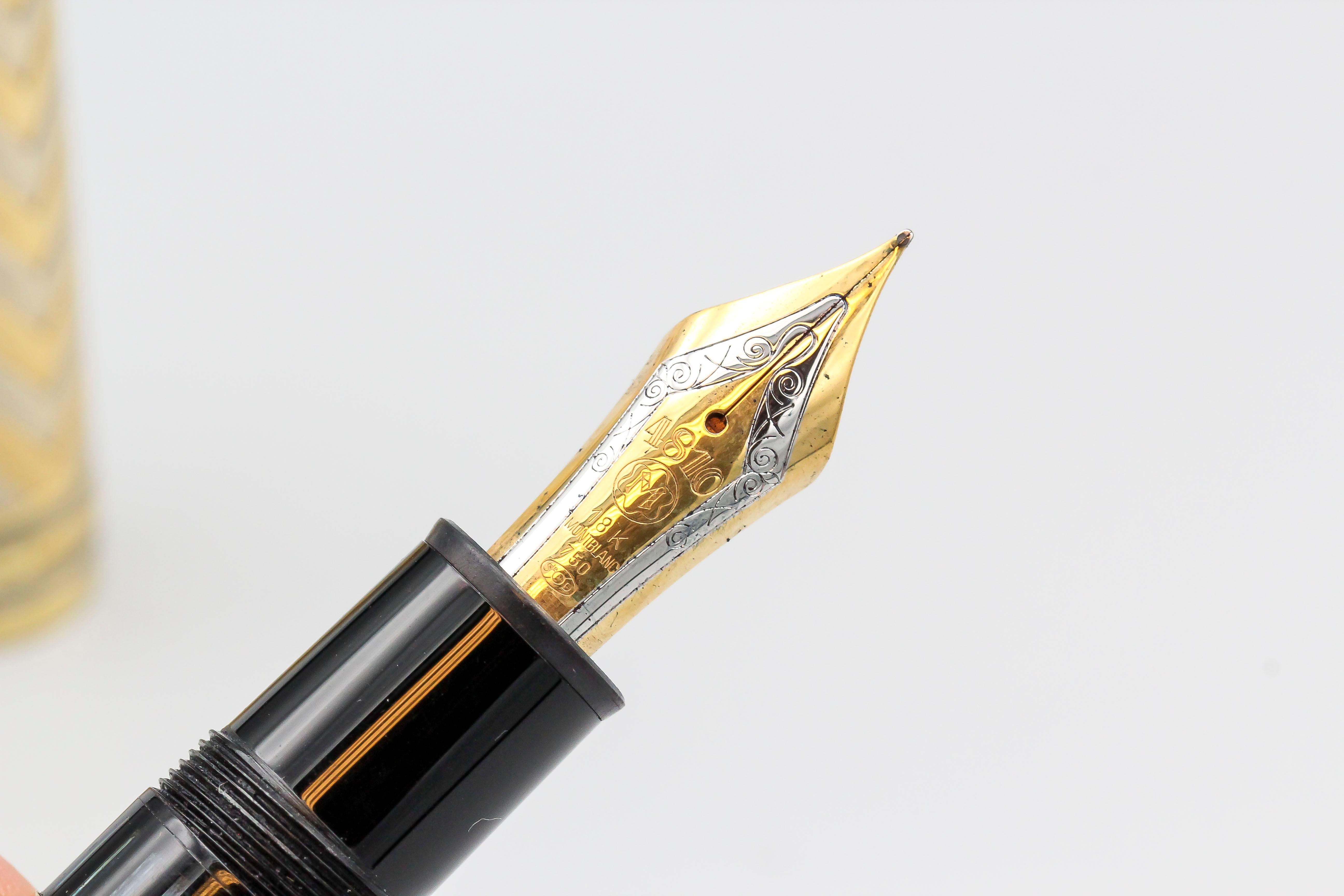 montblanc 18k gold pen