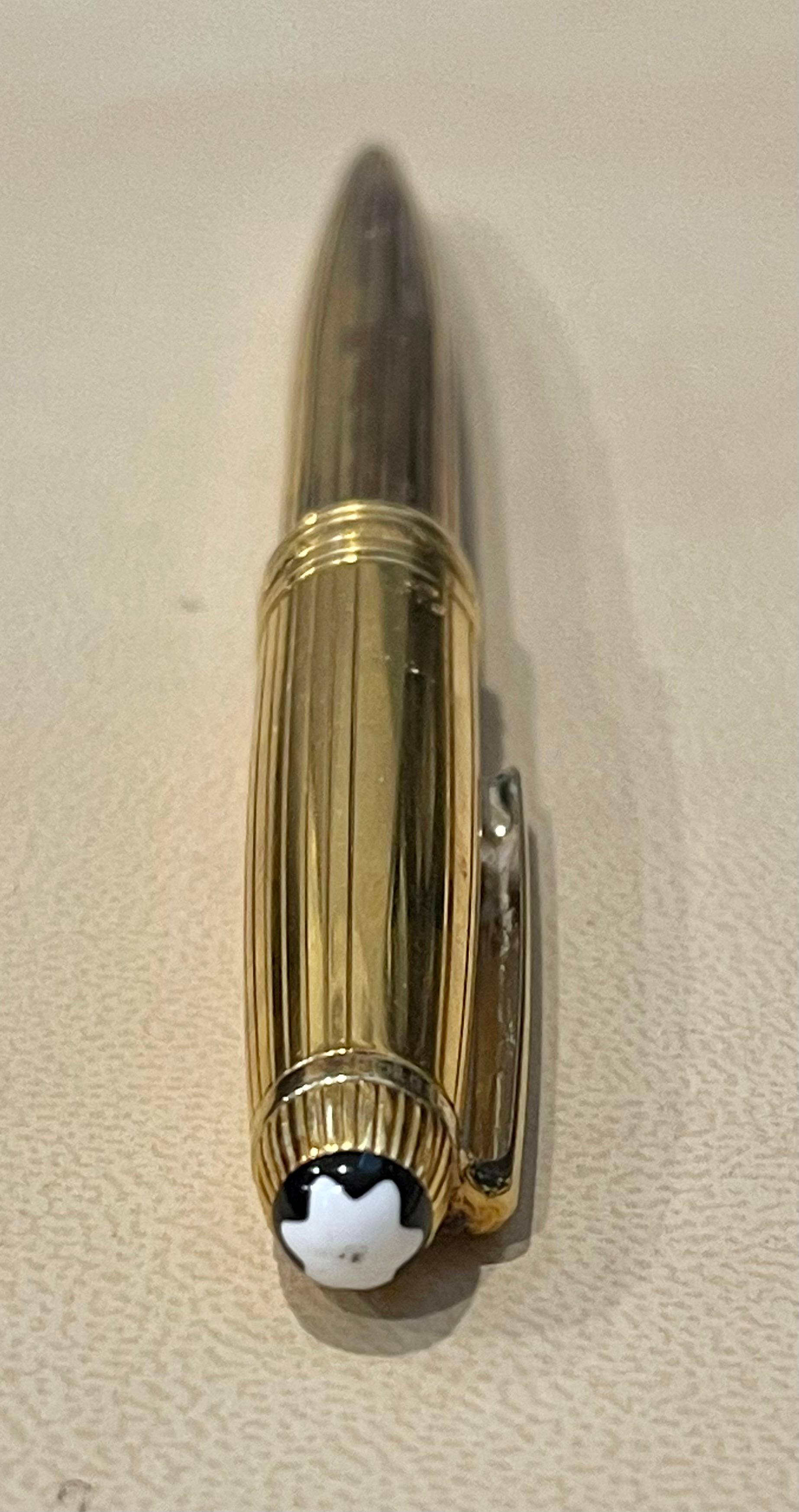 Women's or Men's Montblanc Meisterstück CI 607062 Gold-Coated on 925 Ballpoint Pen, Excellent