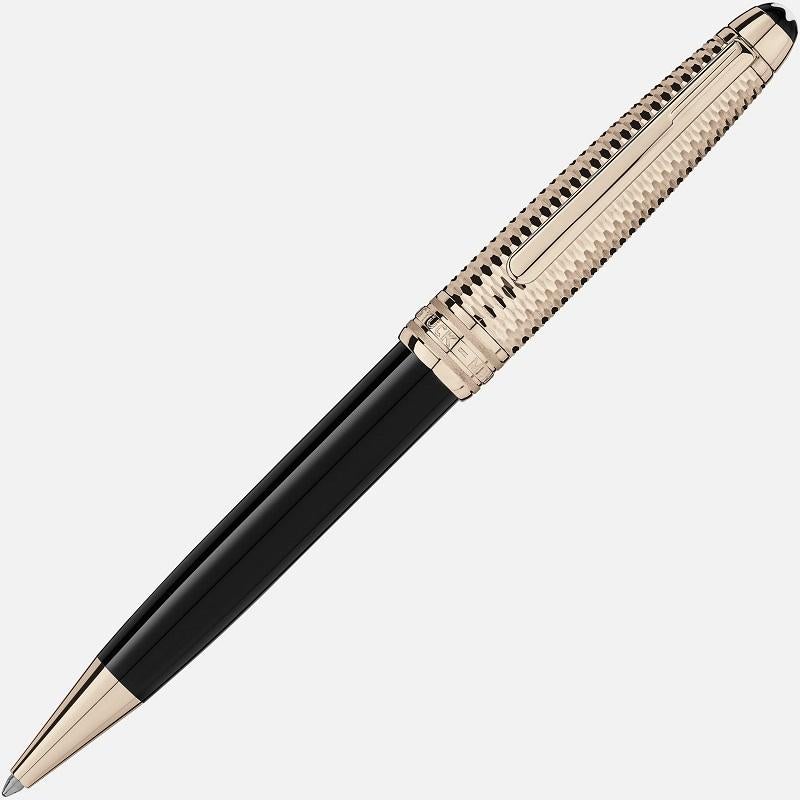 Montblanc Meisterstück Doué Geometry Champagne Gold-Coated Ballpoint Pen 118095 In New Condition In Wilmington, DE