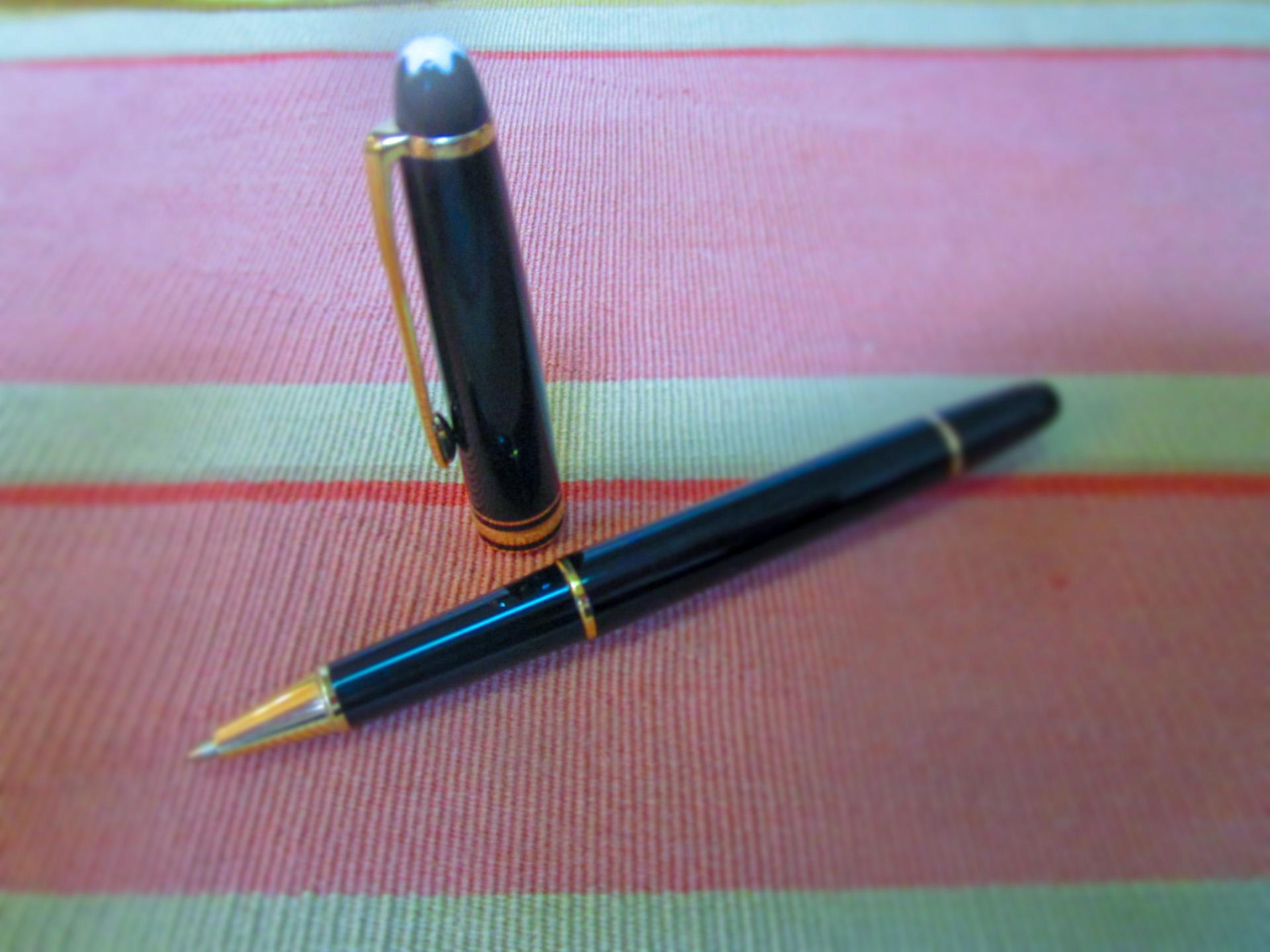 German Montblanc Meisterstück Gold Coated Classic Ballpoint Pen For Sale